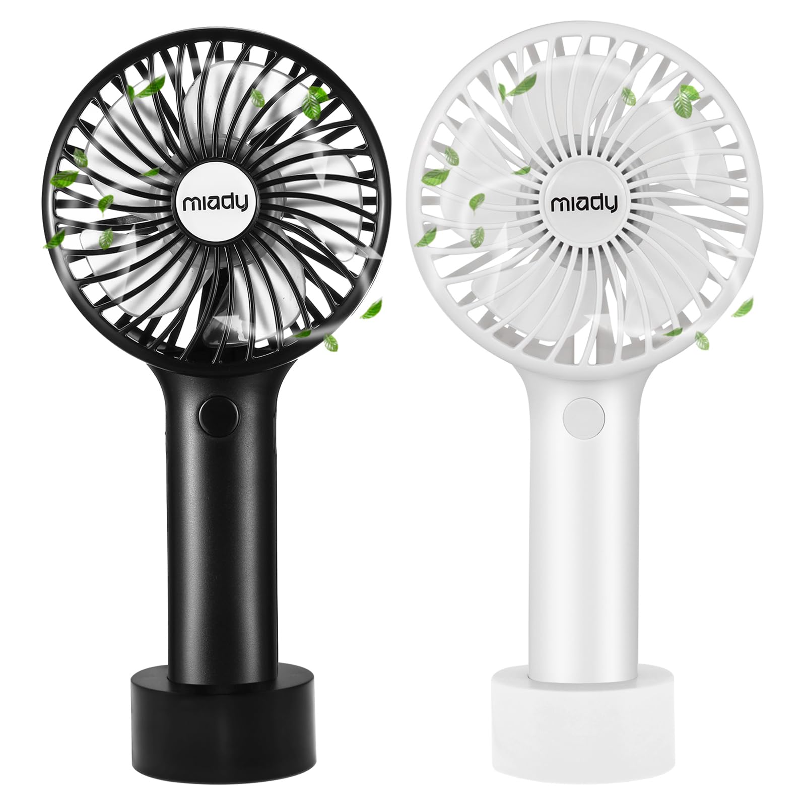 2 Pack Upgraded 5000Mah Portable Handheld Fan 3 Speed Mini Usb Strong Wind 7 20 Hours Runtime Personal Electric For Travel Office Outdoor