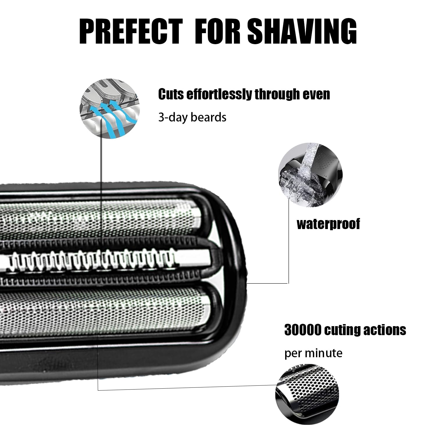 53B Series 5 Replacement Shaver Head Compatible With Braun S5 Replacement Head,53B Blades For Braun Series 5/Series 6 Electric R