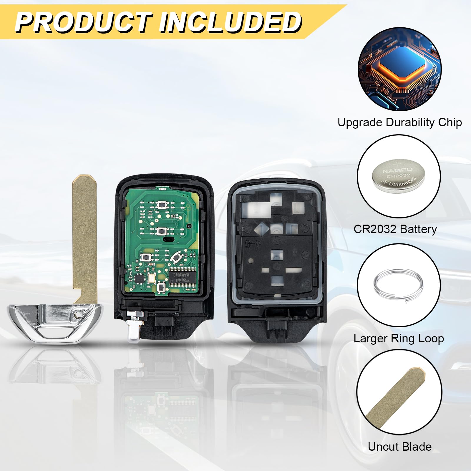 Vurkcy Key Fob Replacement For 2016-2021 Honda Pilot/ 2017-2022 Honda Crv 5-Door/ 18-21 Civic Car Keyless Entry Remote Control,