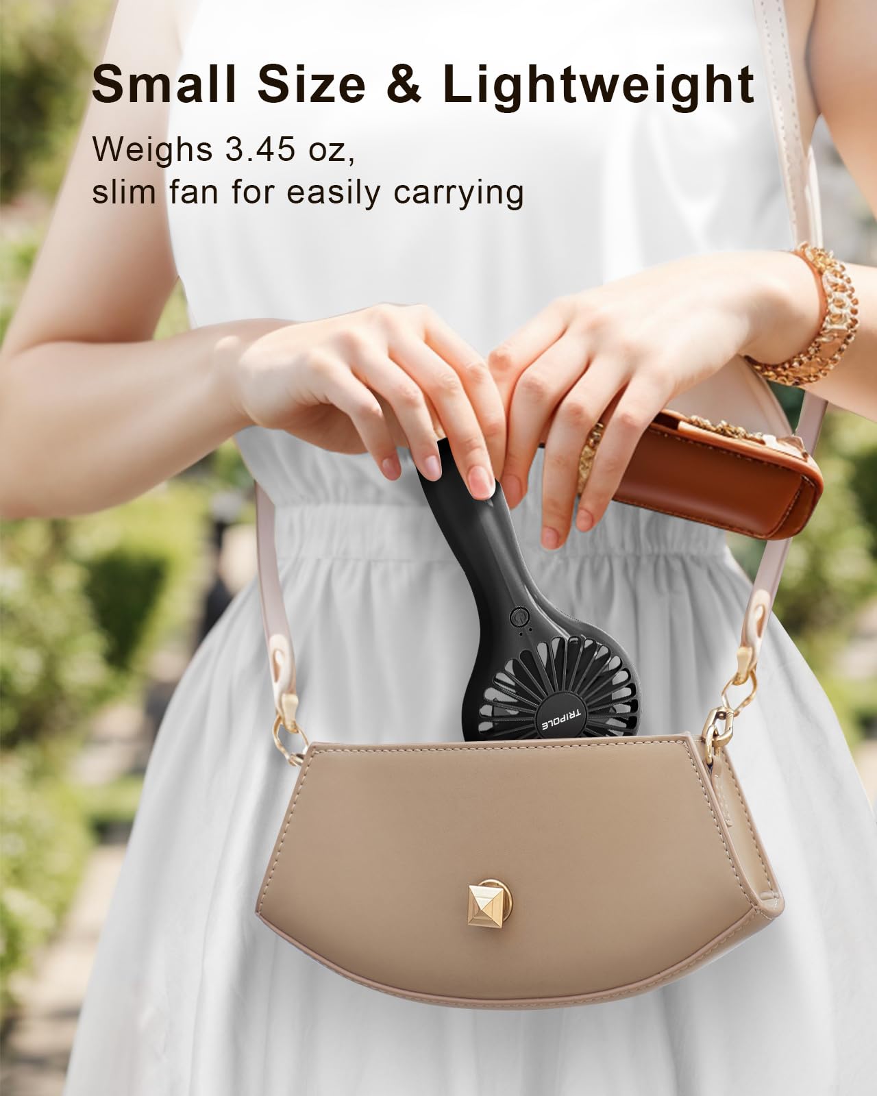 Tripole Handheld Mini Fan Battery Operated Small Personal Portable Fan Speed Adjustable Usb Rechargeable Fan For Kids Girls Wome