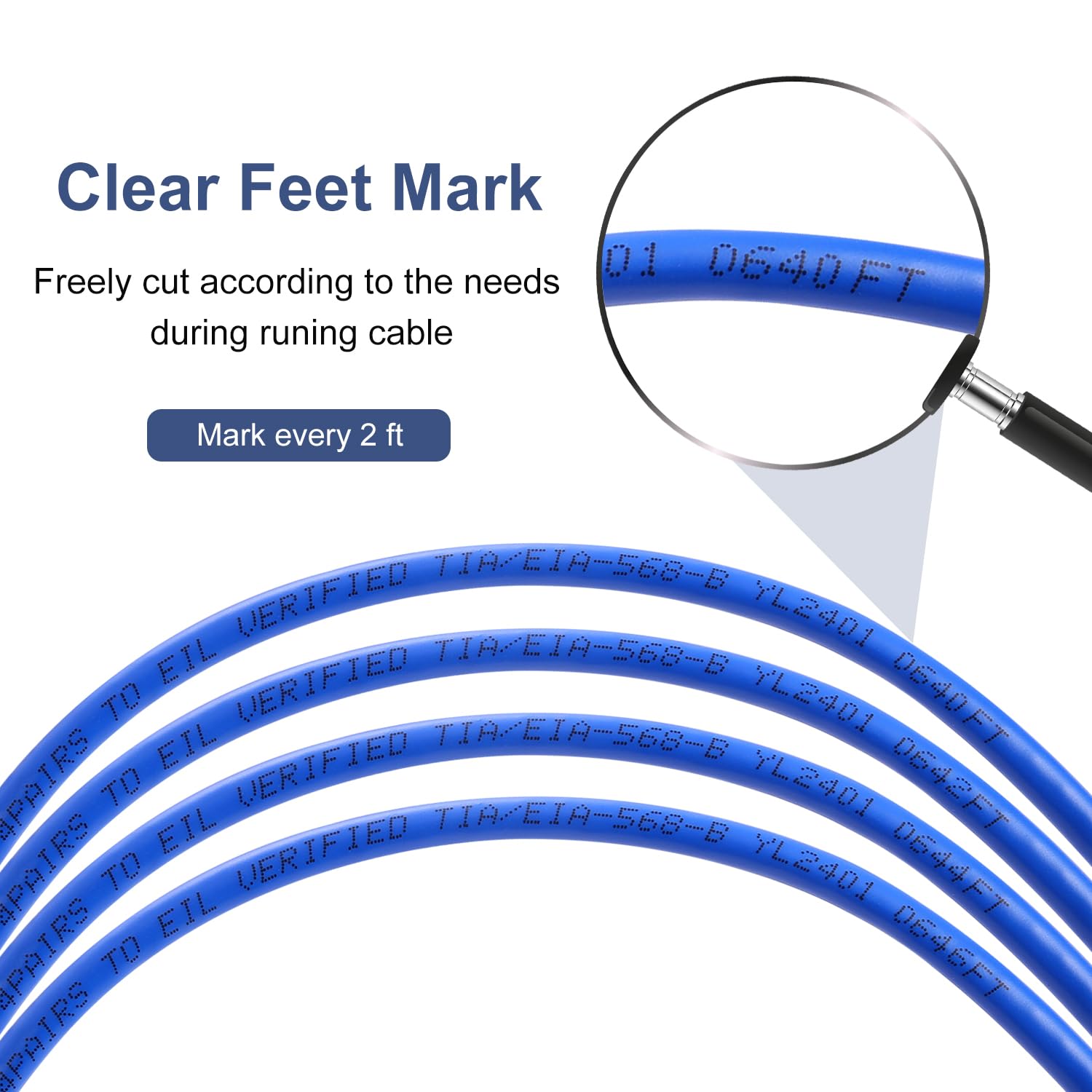 Avesview Cat6 Indoor 1000Ft Shielded Ethernet Cable Easy Pull Box 10Gbps Cat 6 High Speed Internet Cable Foiled Twisted Pair (Ft