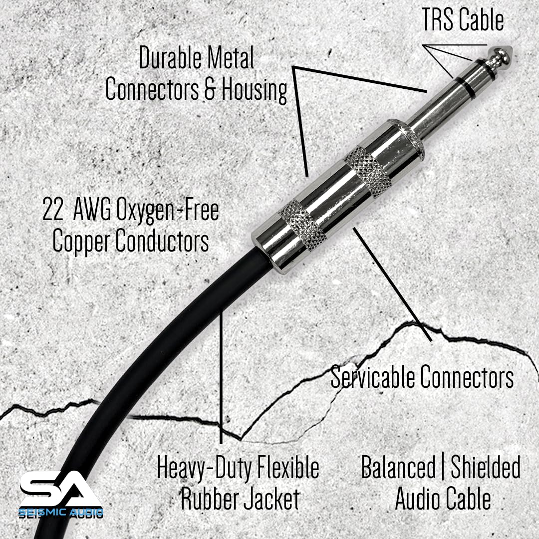 Seismic Audio - Satrx-10 - Purple 10 1/4 Trs To 1/4 Trs Patch Cable