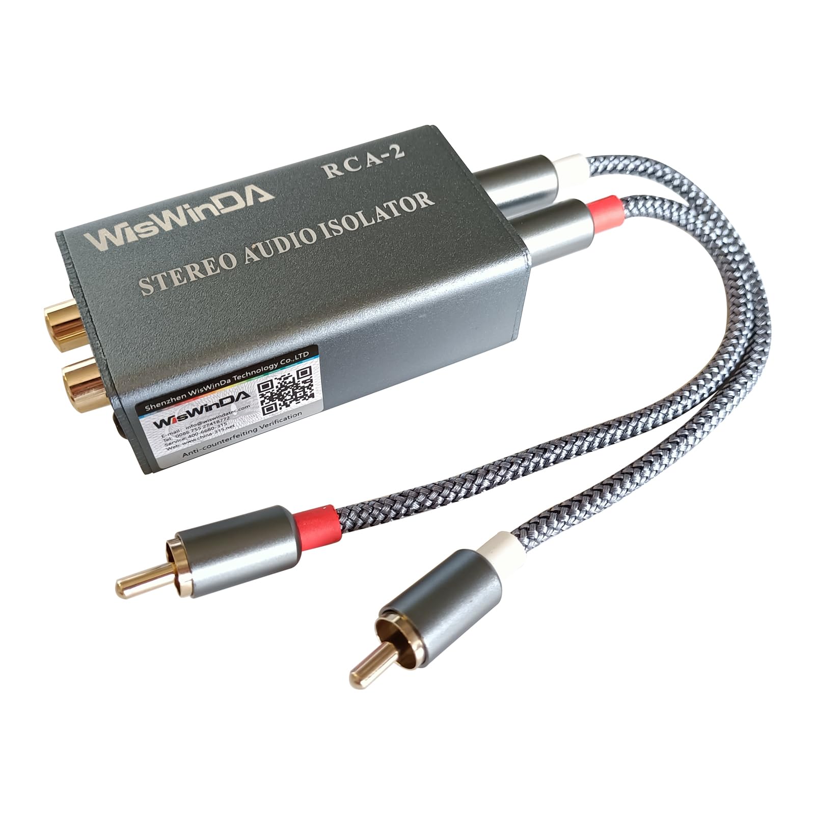 Wiswinda Noise Isolator Rca Audio Hum Eliminator (No Affects Bass) Noise Filter Aluminum Shell Ground Loop Noise Isolator For Hi