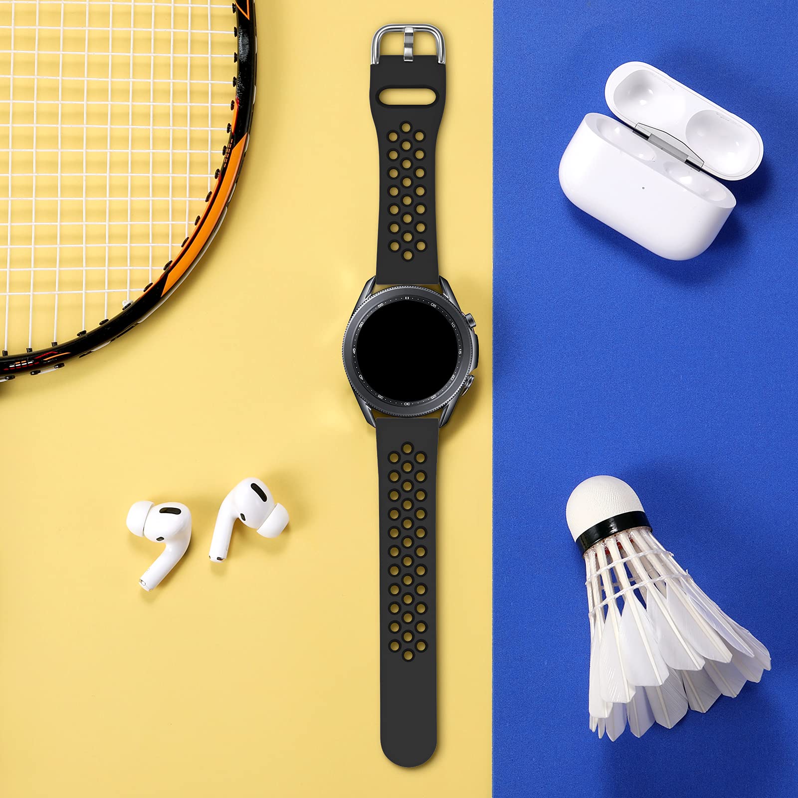 Easuny Compatible For Samsung Galaxy Watch 3 45Mm Band/Samsung Watch Band 46Mm /Galaxy Gear S3 Frontier, 22Mm Quick Release Sili