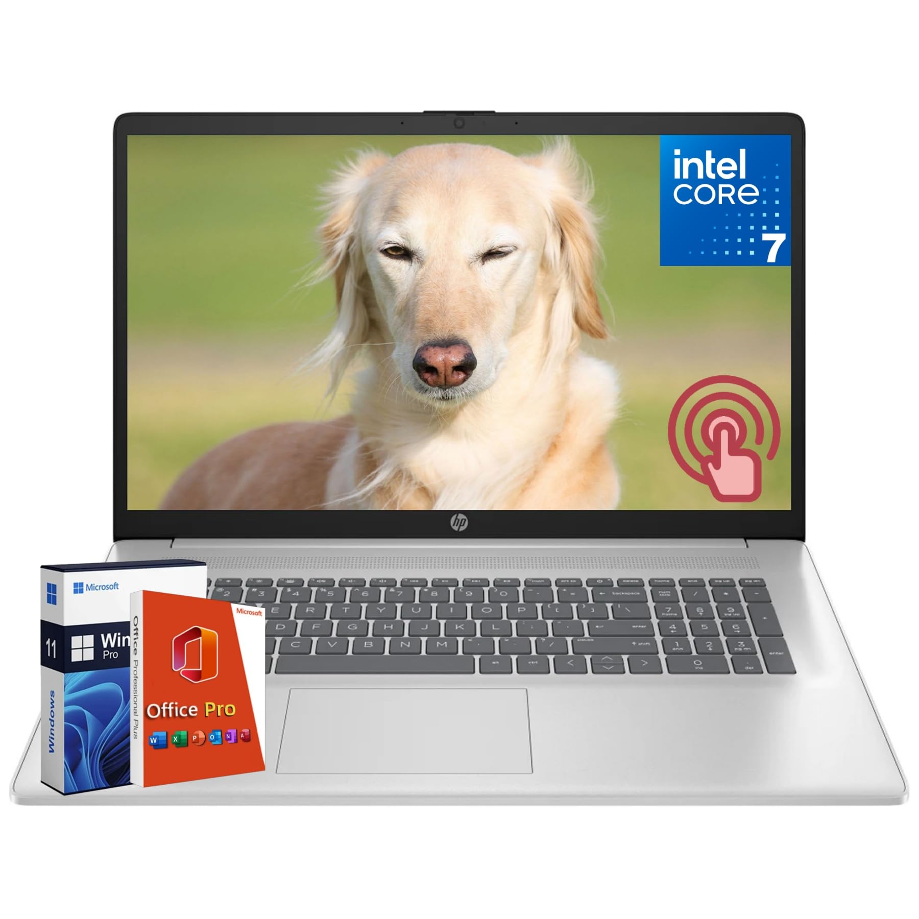 HP 17.3 inch Touchscreen Laptop, Intel 10-Core 7 150U(Up to 5.4GHz), 64 GB RAM, 1 TB SSD, 17 inch Touchscreen HD+, Fast Charge, 