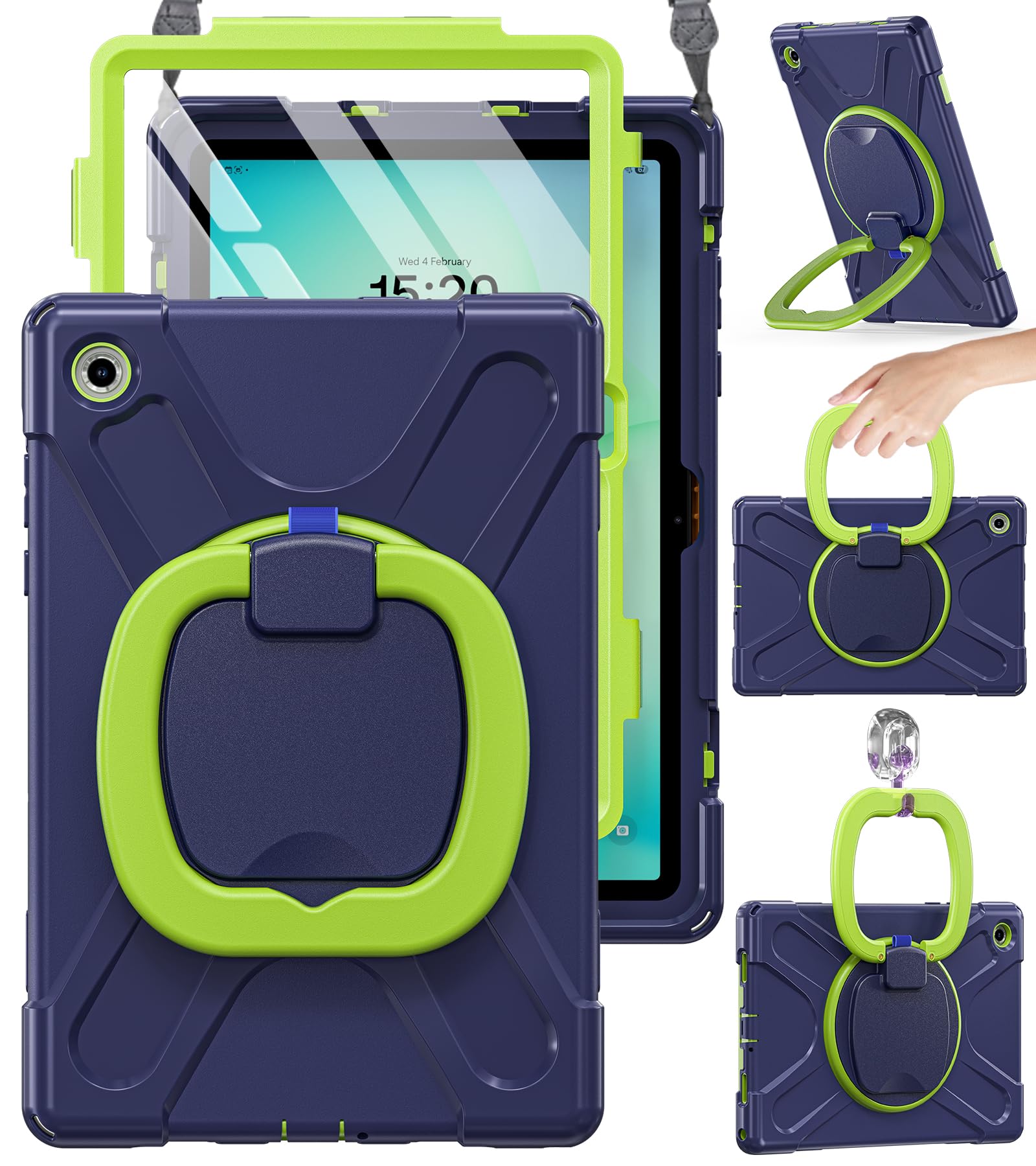 BRAECN Case for Samsung Galaxy Tab A11+ Plus 11 2025 (SM-X230/X235/X236/X238), Full-Body Protection Silicone Case with Screen Pr