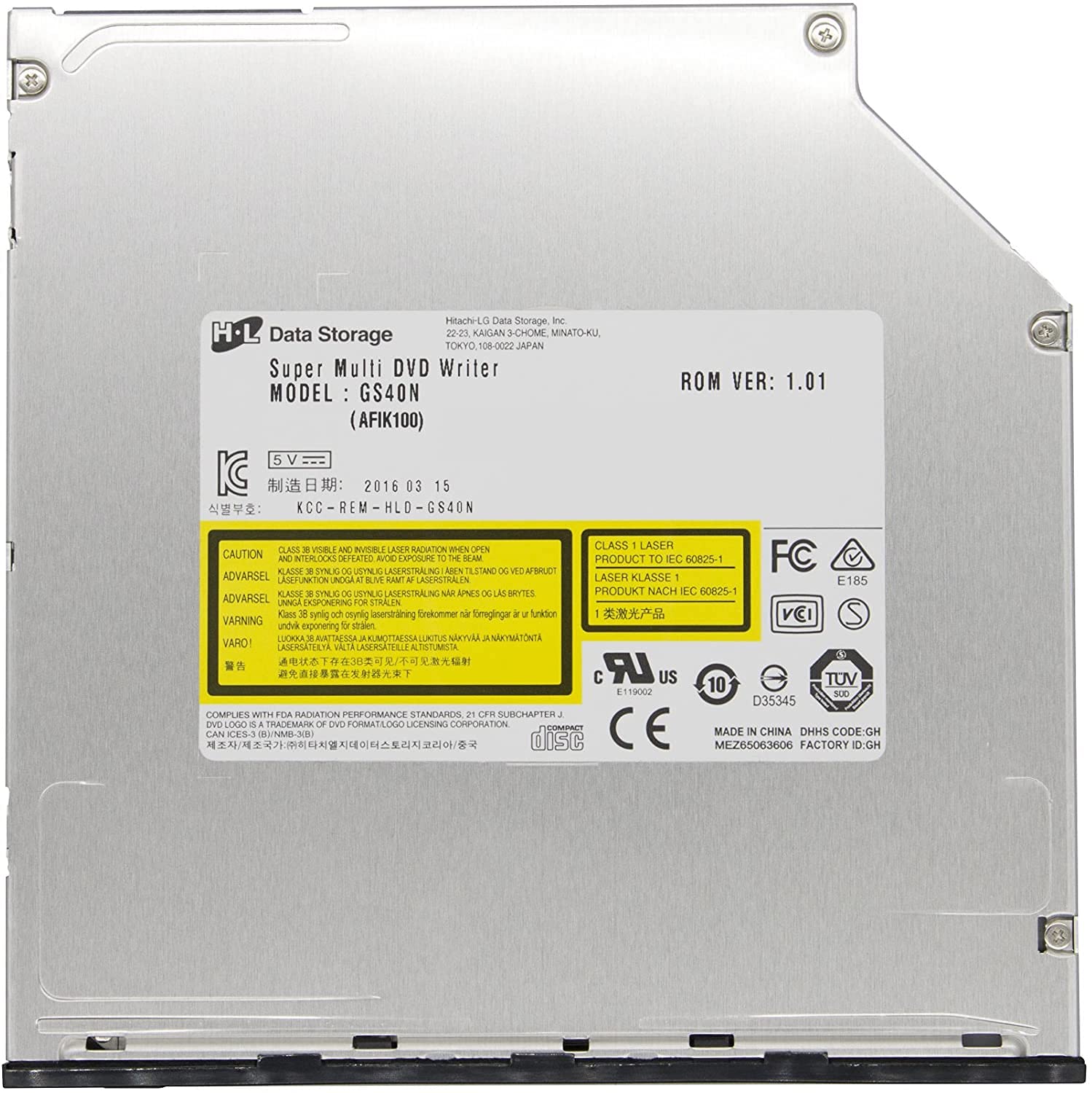 Archgon Internal Cd Dvd+/-Rw Drive Writer Burner Slot-Loading Type For Laptop, Business Desktop Computer, Workstation And Mini T