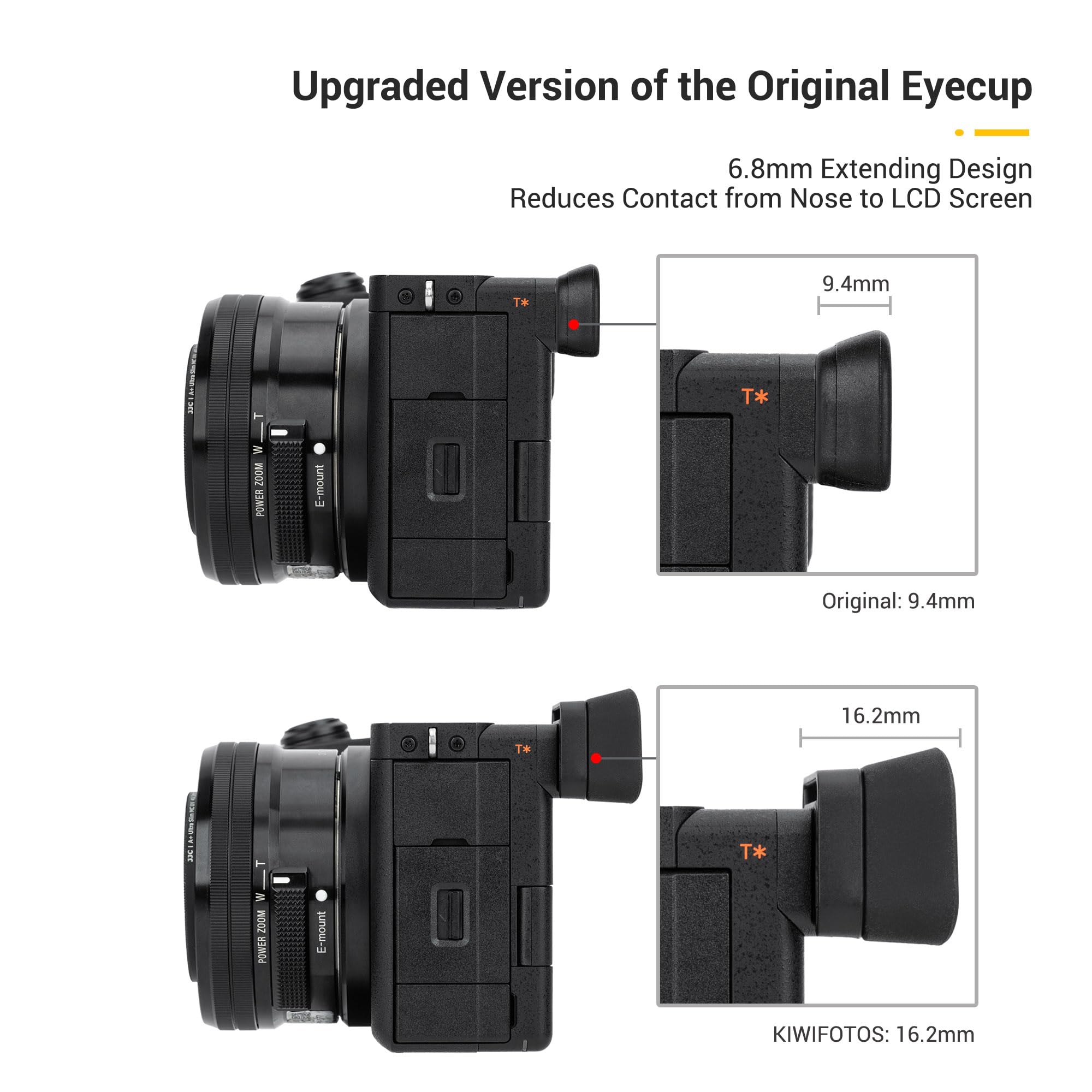 A6700 Eyecup Eyepiece, Soft Silicon Extended Camera Eye Cup Viewfinder Special Designed For Sony A6700 Alpha Aps C Mirrorless Ca