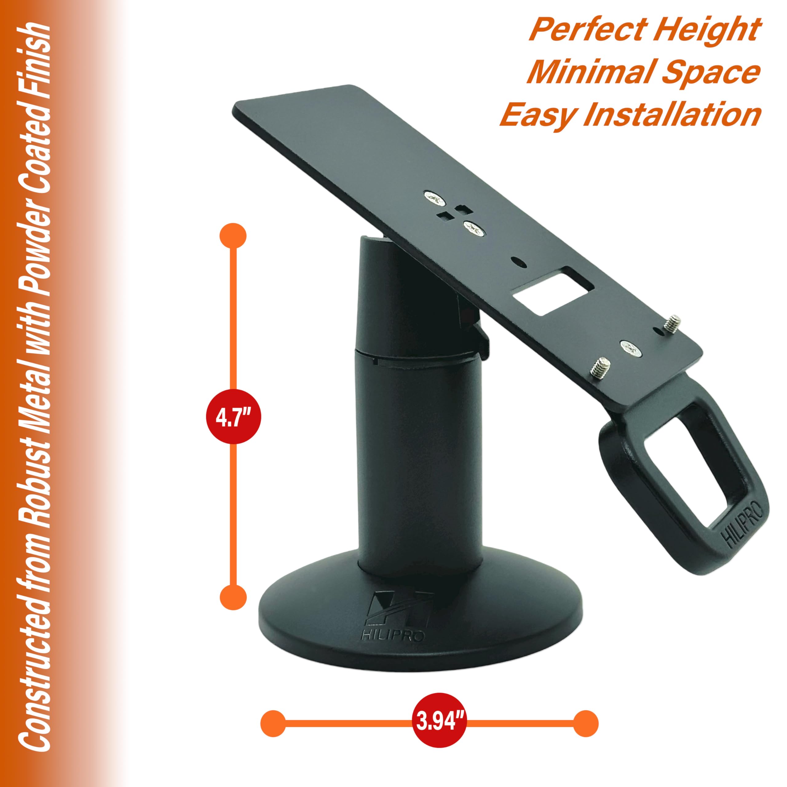 Hilipro Swivel Metal Stand For Pax S300 And Pax A35   Sturdy & Durable   Complete Kit   Swivels And Tilts For Enhanced Functiona