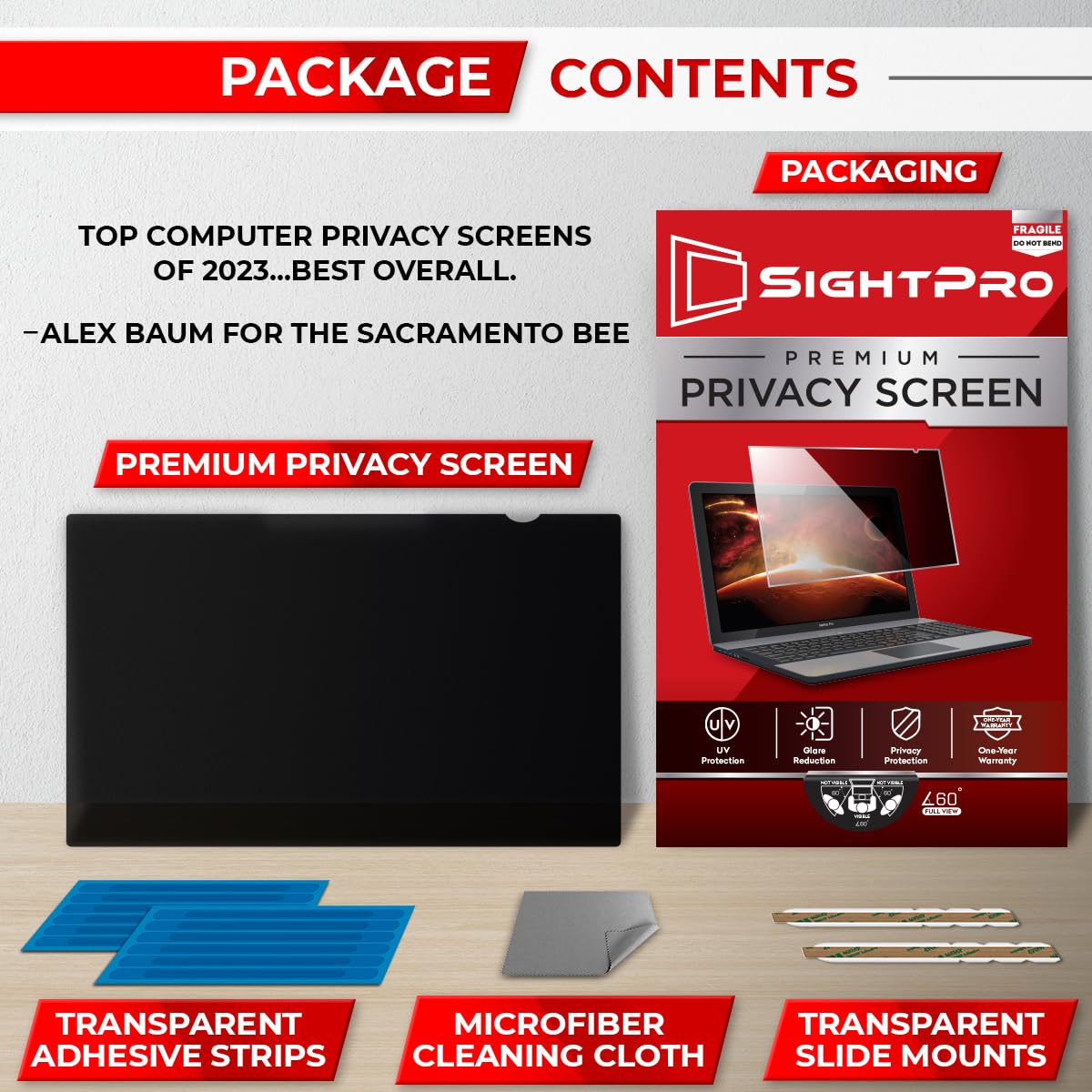 Sightpro 17.3 Inch 16:9 Laptop Privacy Screen Filter   Computer Monitor Privacy Shield And Anti Glare Protector