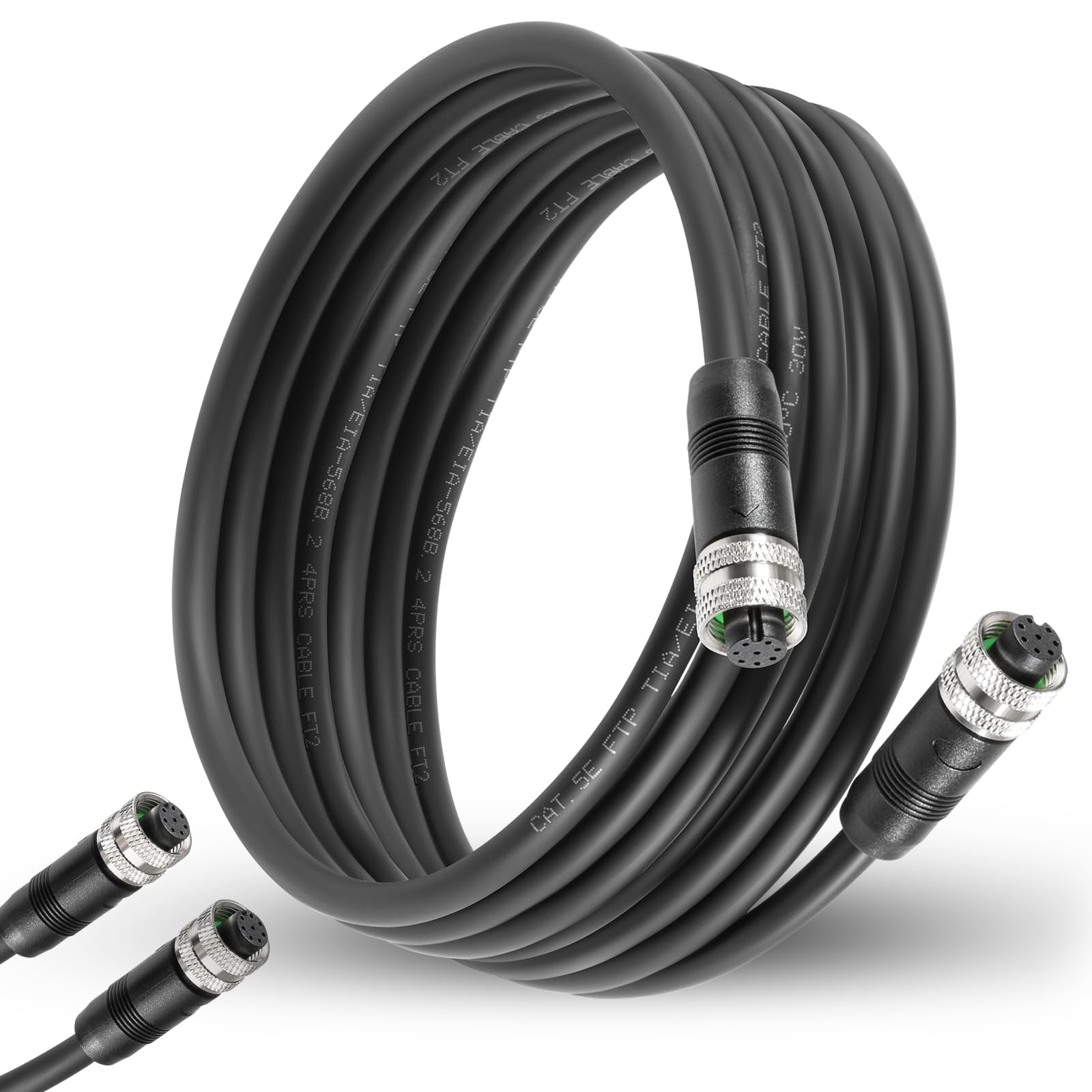 Bzumperyz 720073 5 15 Foot Ethernet Cable As Ec 15E Replace For Humminbird, Black Fit For Helix, Apex, Solix And Onix Models