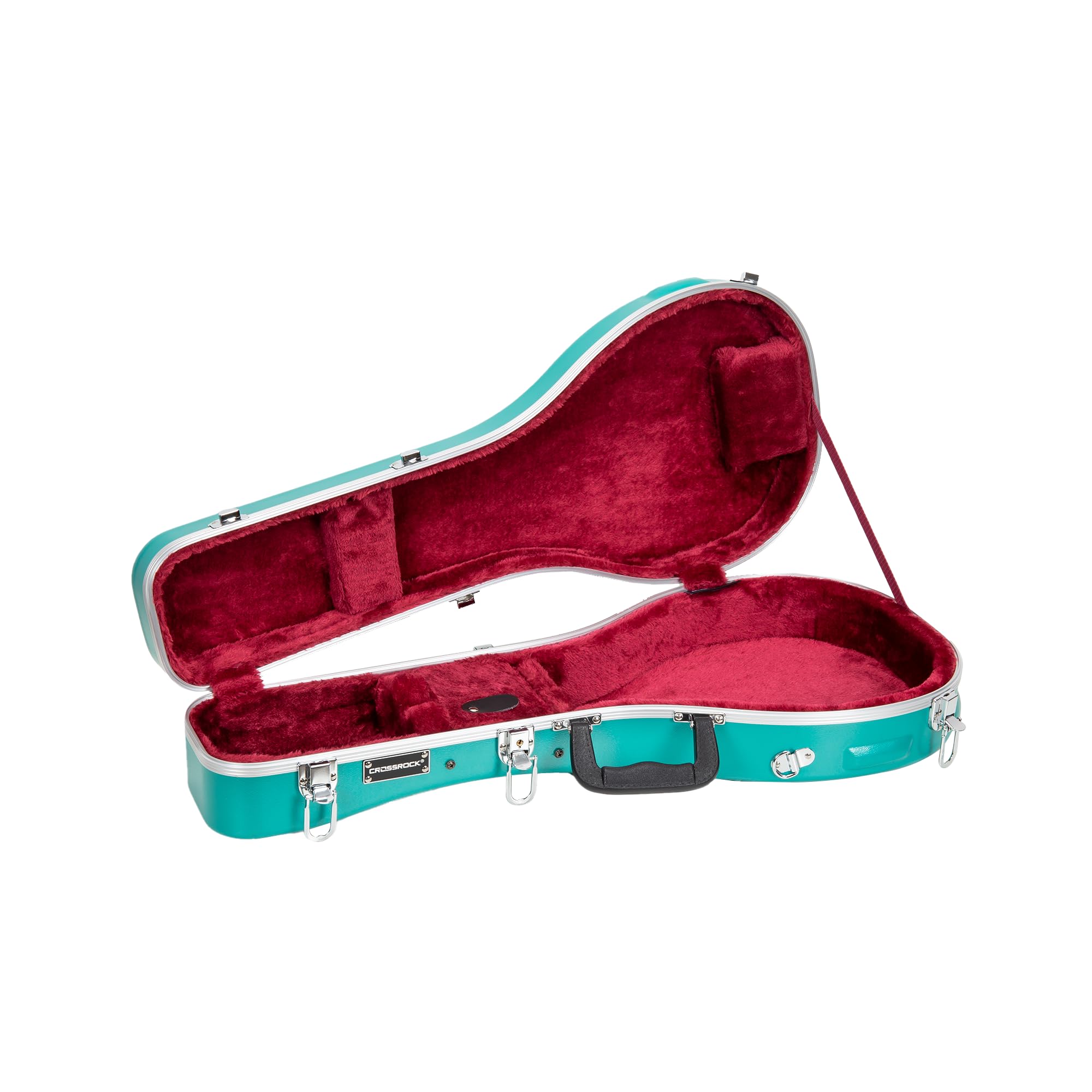 Crossrock A-Style Mandolin Case | Abs Molded Hardshell With Security Lock, Metal Feet, And Detachable Straps-Mint Blue (Cra862Ma