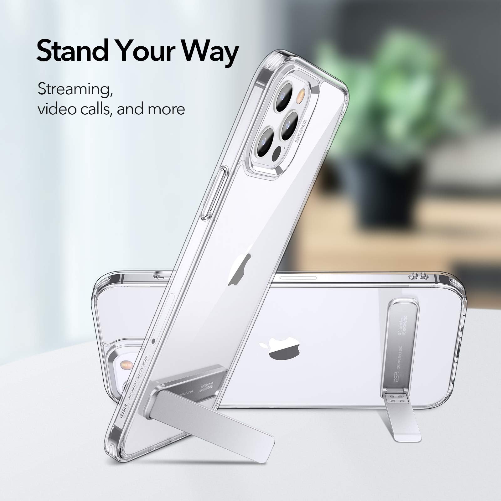 Esr Boost Phone Kickstand, Vertical And Horizontal Stand, Adjustable Angle, Compatible With Iphone 16/16 Plus/16 Pro/16 Pro Max,