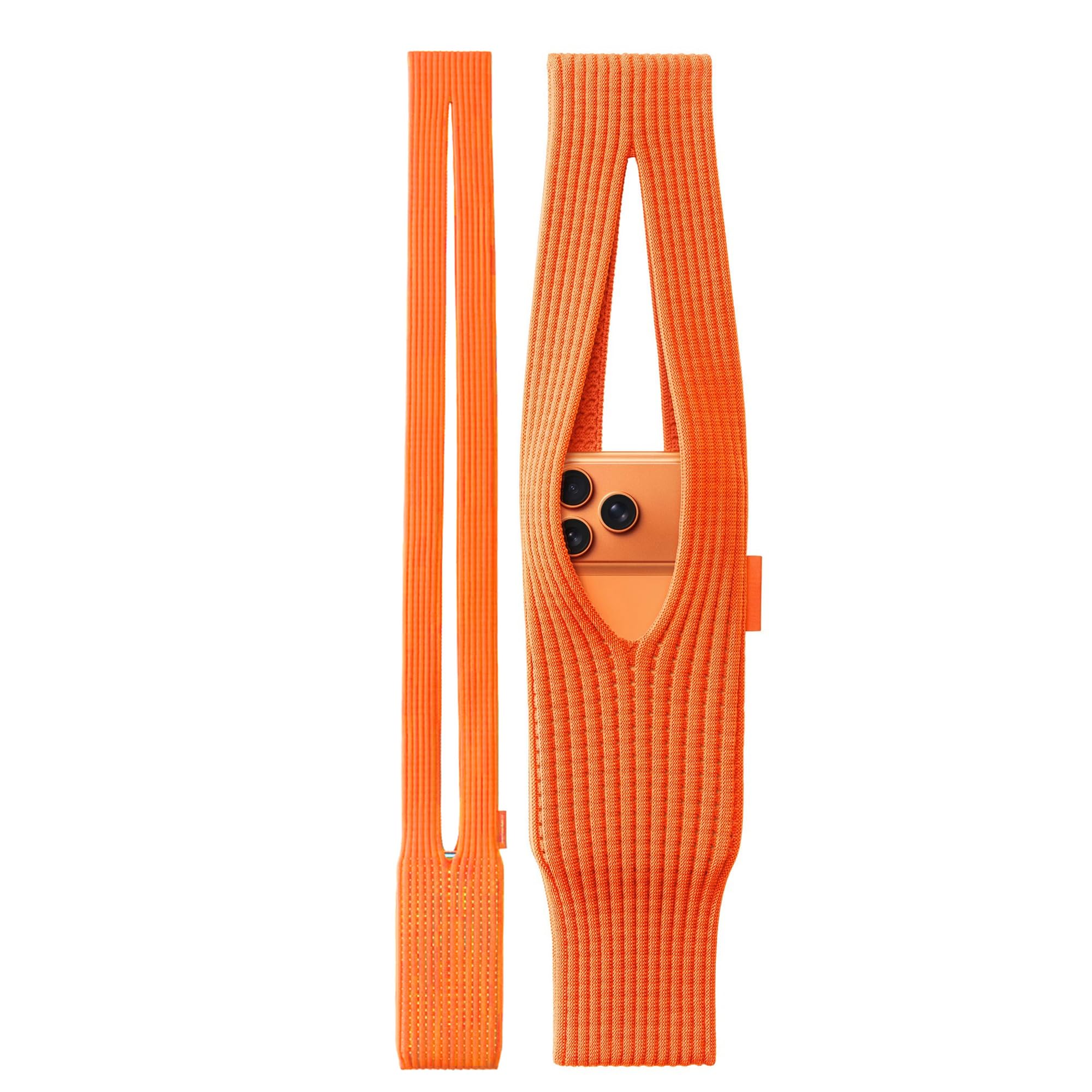 Nabevin KKP Pocket Phone Knit Bag Long 80CM -Premium Knit Bags for Phones/Cell Phone Pouch Sleeve Orange