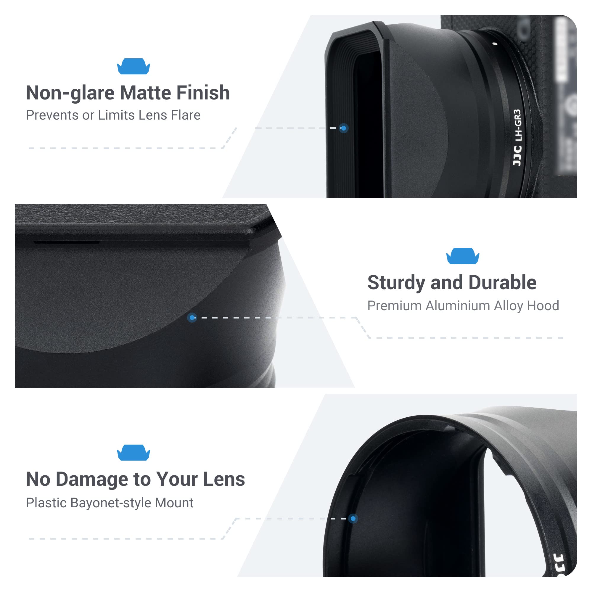 Metal Lens Hood For Ricoh Gr Iiix Gr Iiix Hdf Gr3X Gr3X Hdf Digital Camera, Bayonet Lens Shade With Hood Cap For Better Protecti