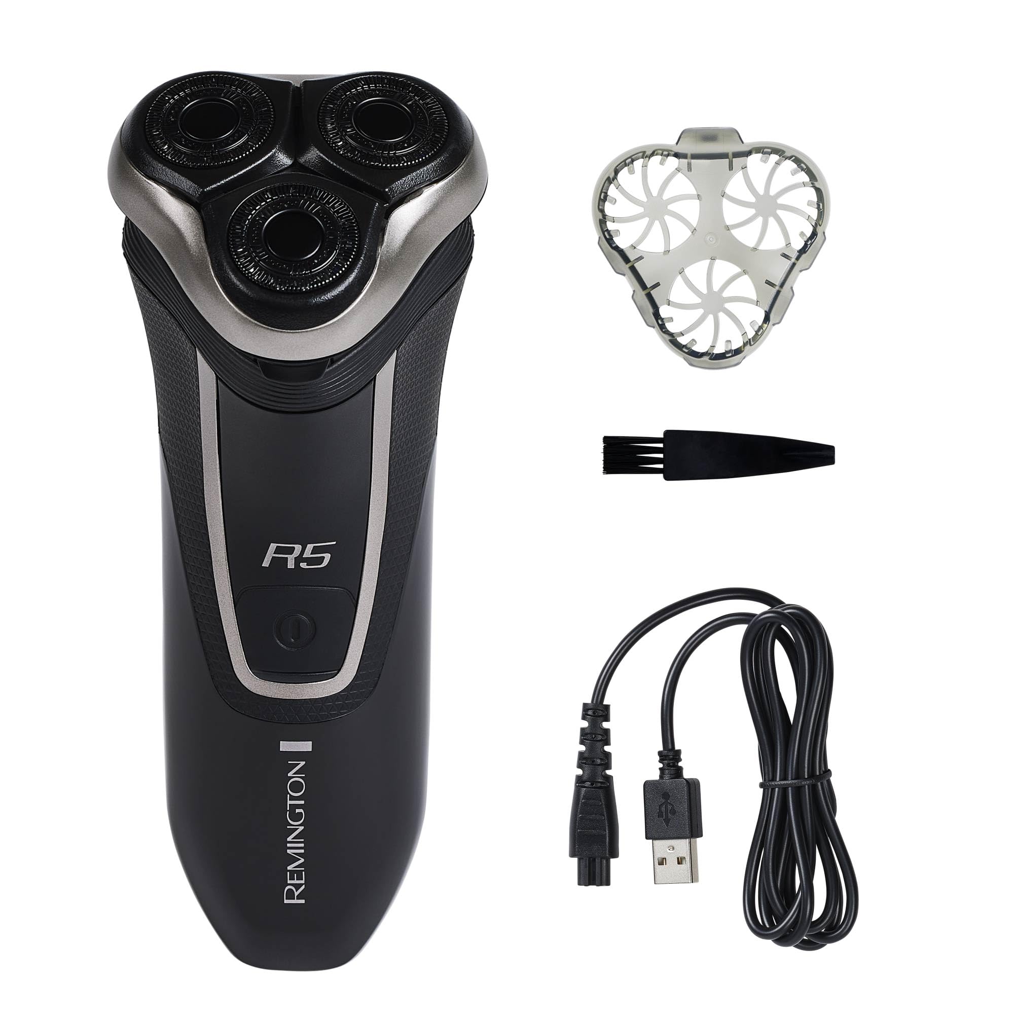 Remington R5 Style Series Rotary Shaver For Men, Titanium Flexing Blades, Sensitive Skin Comfort, Waterproof Rechargeable Wet Or