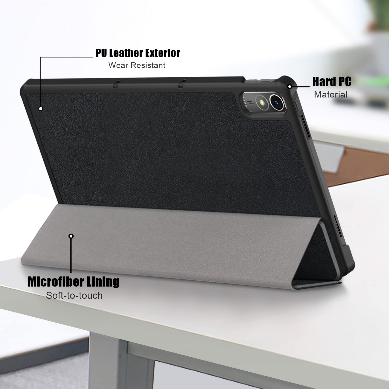 Elitegadget Case For Lenovo Tab P11 Gen 2 (11.5 Inch) Tb 350Fu/Tb 350Xc Released In 2023   Trifold Shell Slim Lightweight Stand