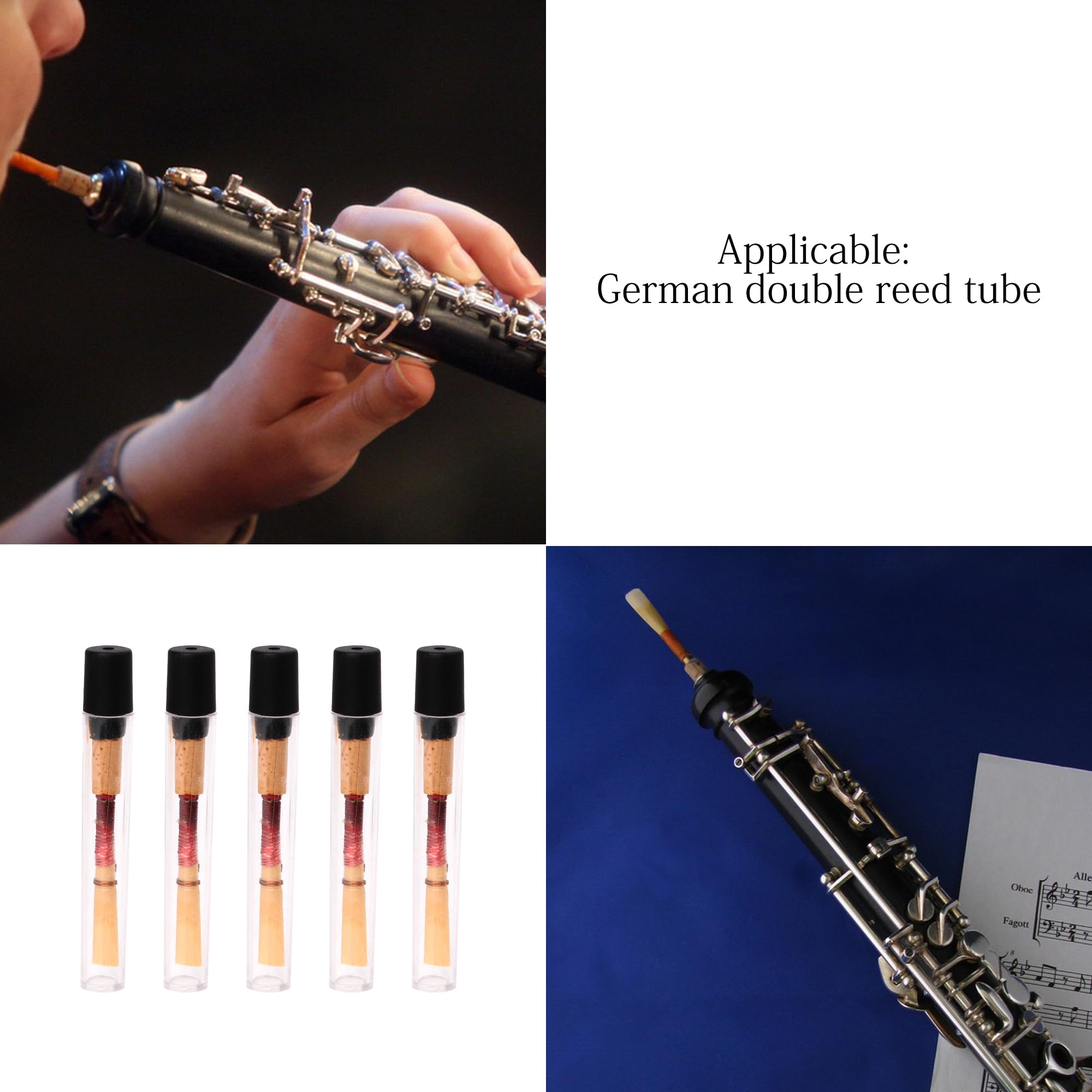 Bstinay 5Pcs Oboe Reeds Bamboo Material Oboe Reedswoodwind Instruments Accessories German Style