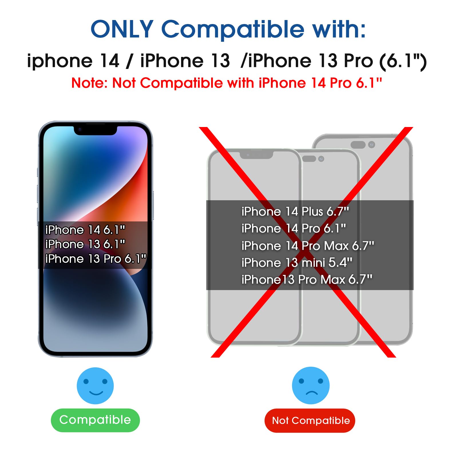 Amfilm Essential Screen Protector For Iphone 14 Iphone13 Iphone 13 Pro 6.1'', Premium 9H+ Tempered Glass, Anti Scratch, Hd Clear