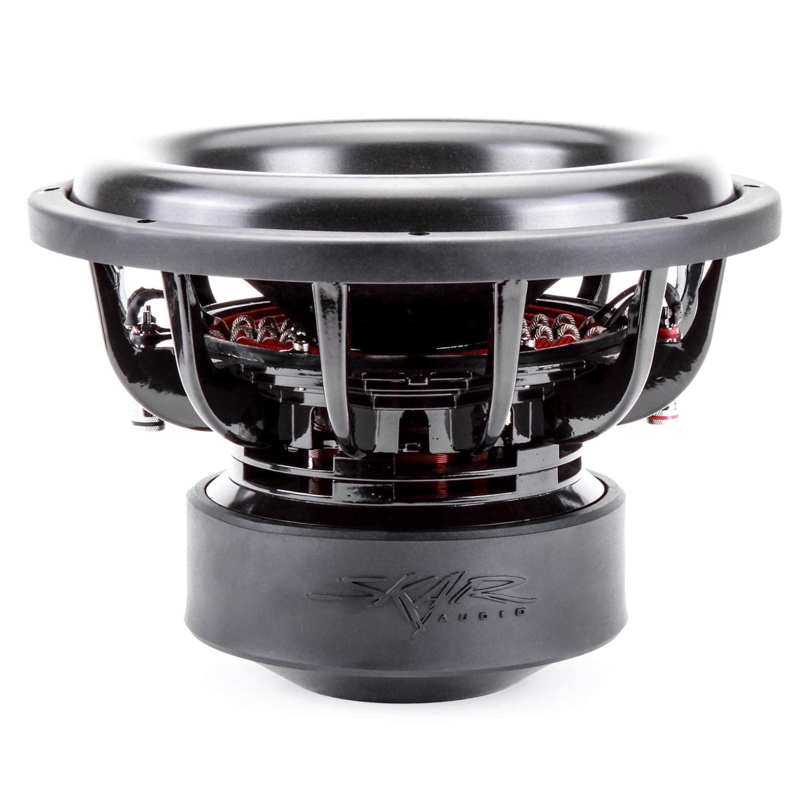 Skar Audio EVL-12 D4 12" Dual 4 Ohm Car Subwoofer - 2500 Watt Max Power, Black, Non-pressed Paper, Stamped Steel