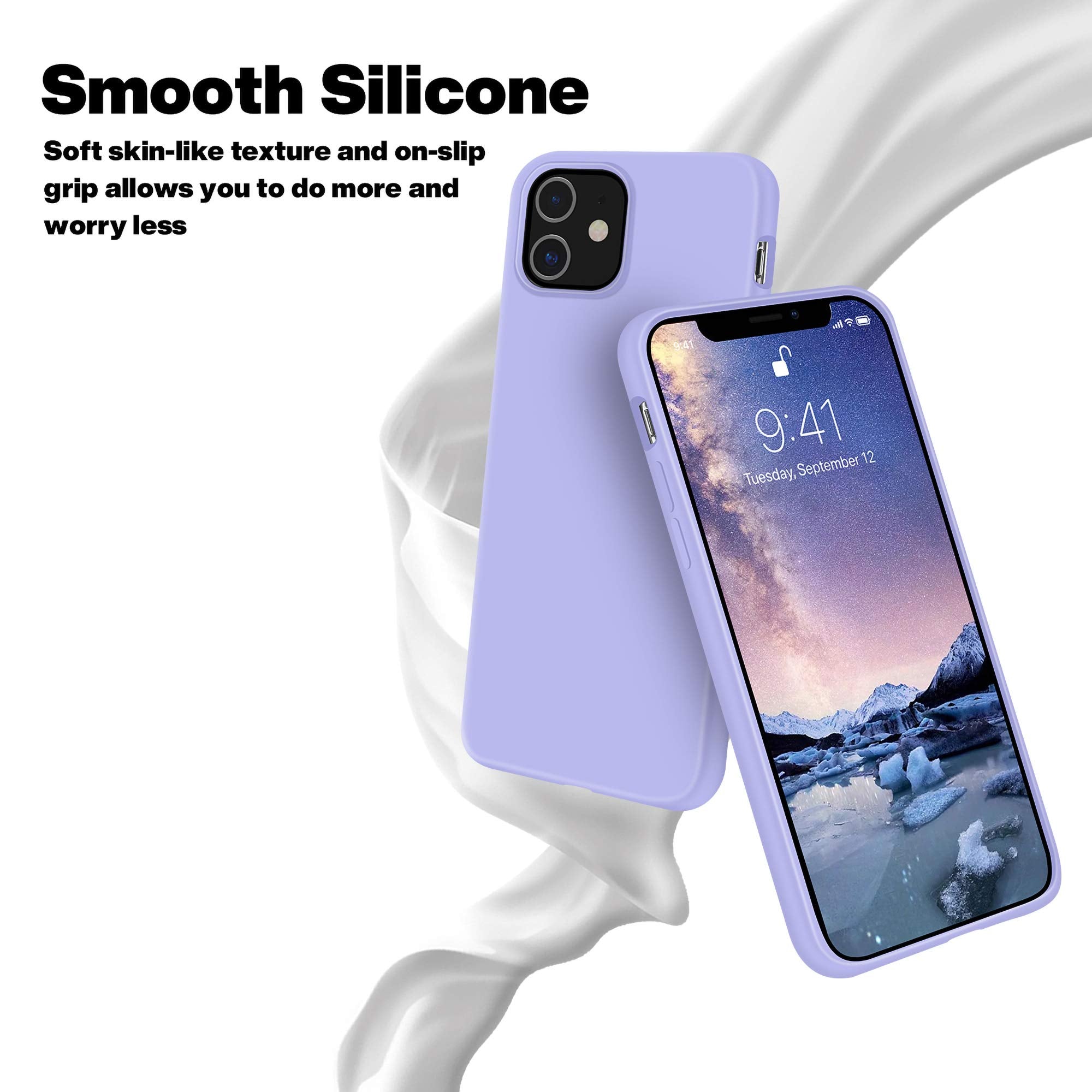 Otofly Compatible With Iphone 12 Case And Iphone 12 Pro Case 6.1 Inch(2020),[Silky And Soft Touch Series] Premium Soft Liquid Si