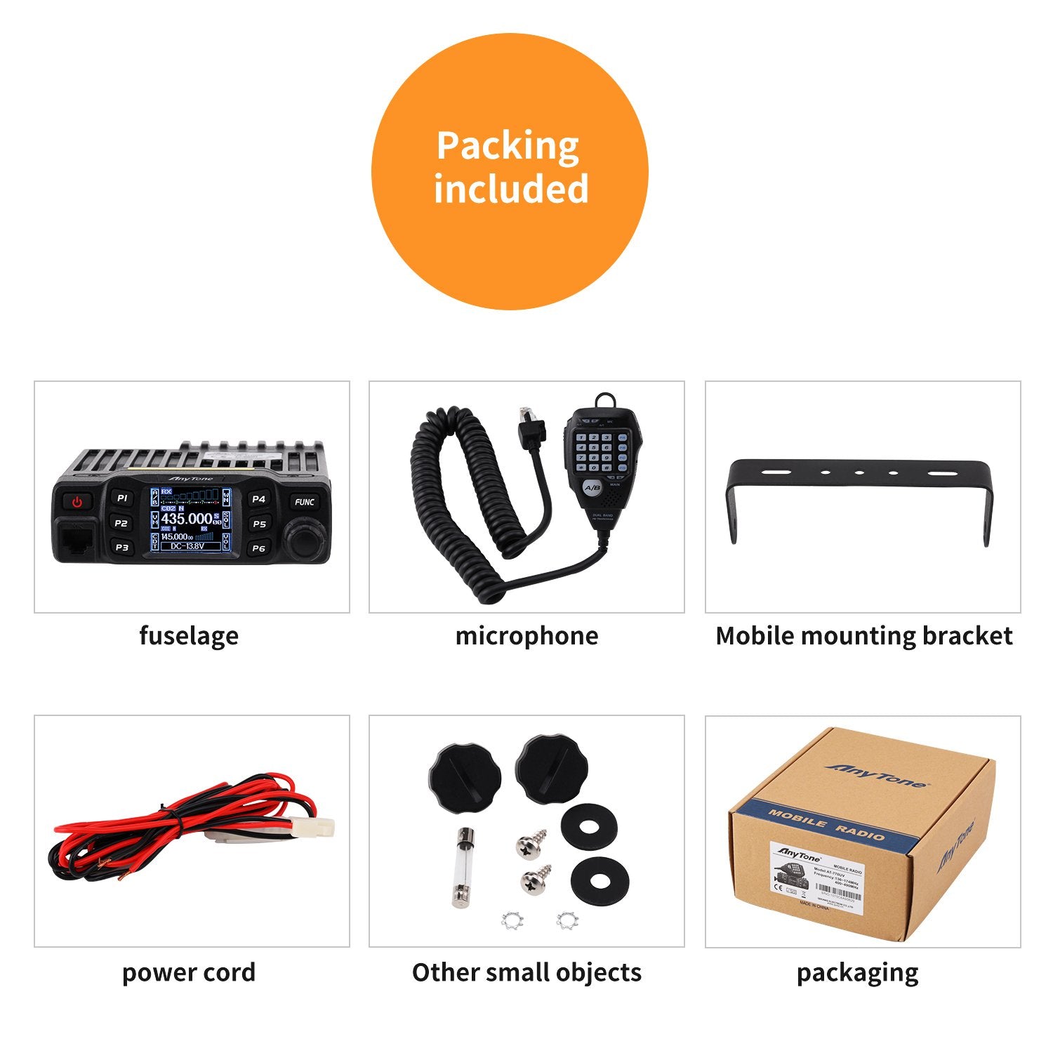 Anytone At 778Uv Dual Band Transceiver Mobile Radio Vhf/Uhf Ham Radio For Vehicle Car Radio