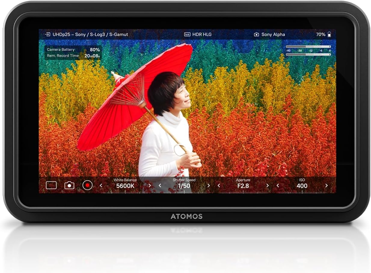 Atomos Shinobi II HDMI 4K Monitor with HDR Touchscreen, All Day Battery Life, and Lightweight Design (Black)