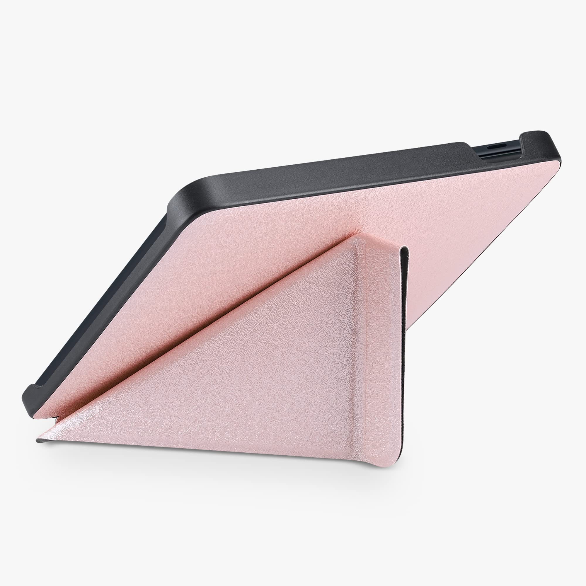 Kwmobile Origami Case Compatible With Kobo Libra 2 Case   Slim Pu Leather Cover With Stand   Rose Gold