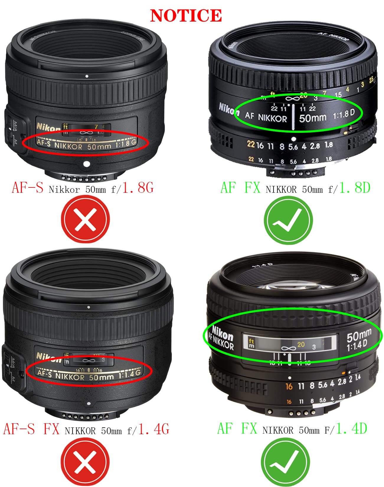52Mm Lens Cap Compatible For Nikon Af(Not For Af S) Nikkor 50Mm F/1.8D,Af(Not For Af S) Nikkor 50Mm F/1.4D,Huipuxiang[2 Pack]