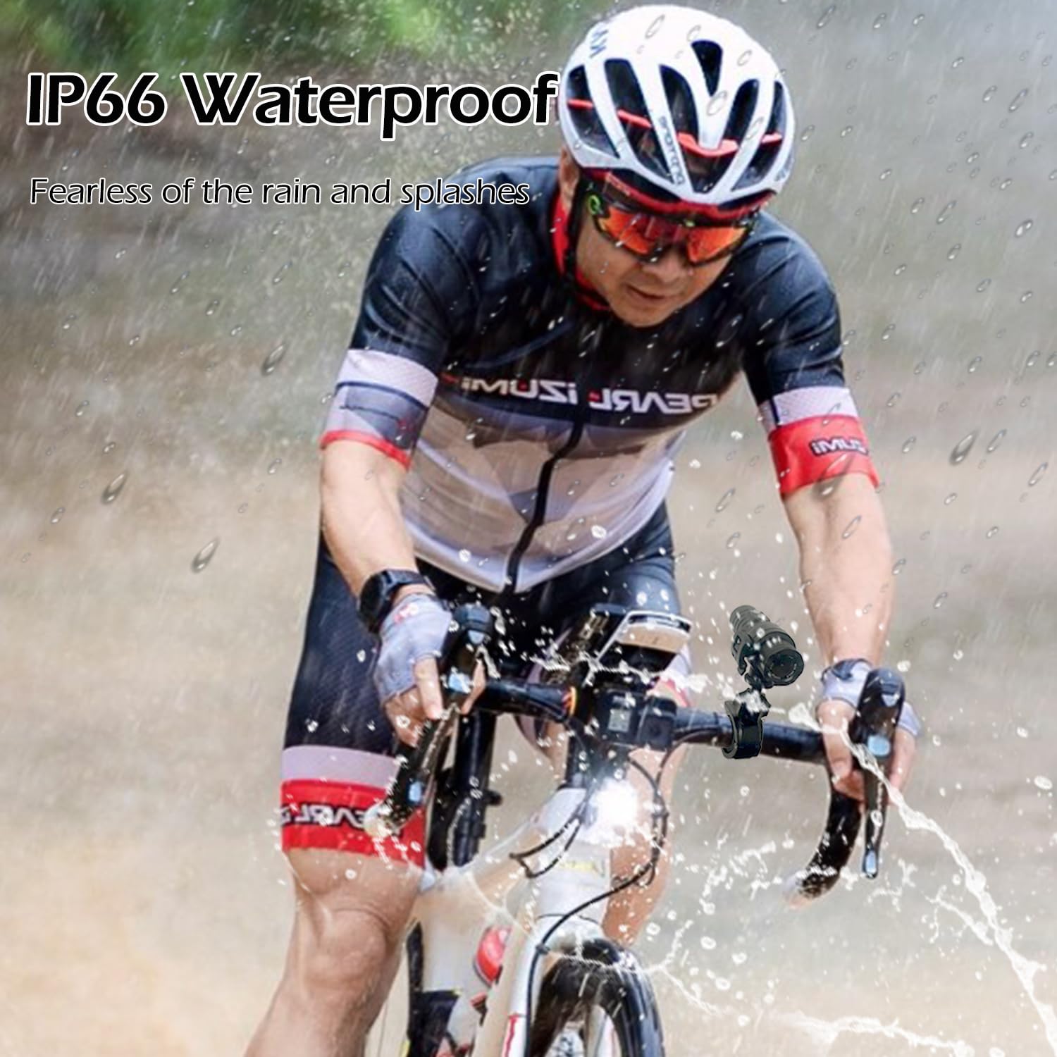 Abtocwuk Wifi Motorcycle Helmet Camera, Hd 1080P Bike Video Camera, Ip66 Waterproof Motorbike Helmet Camera, Outdoor Sports Acti