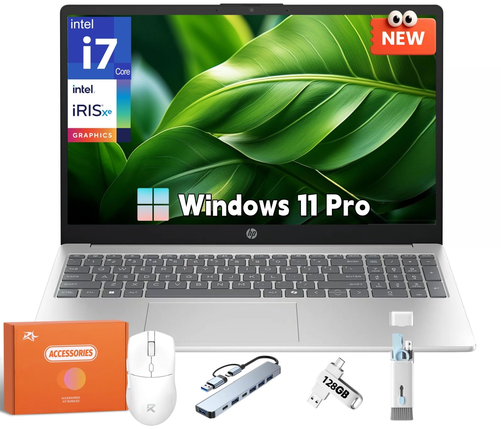 HP 2025 Touchscreen Laptop, Intel i7-1355U(Beat i7-1255u), Intel Iris Xe Graphics, 15.6 FHD Touch Screen, 64 GB RAM, 2 TB SSD, W