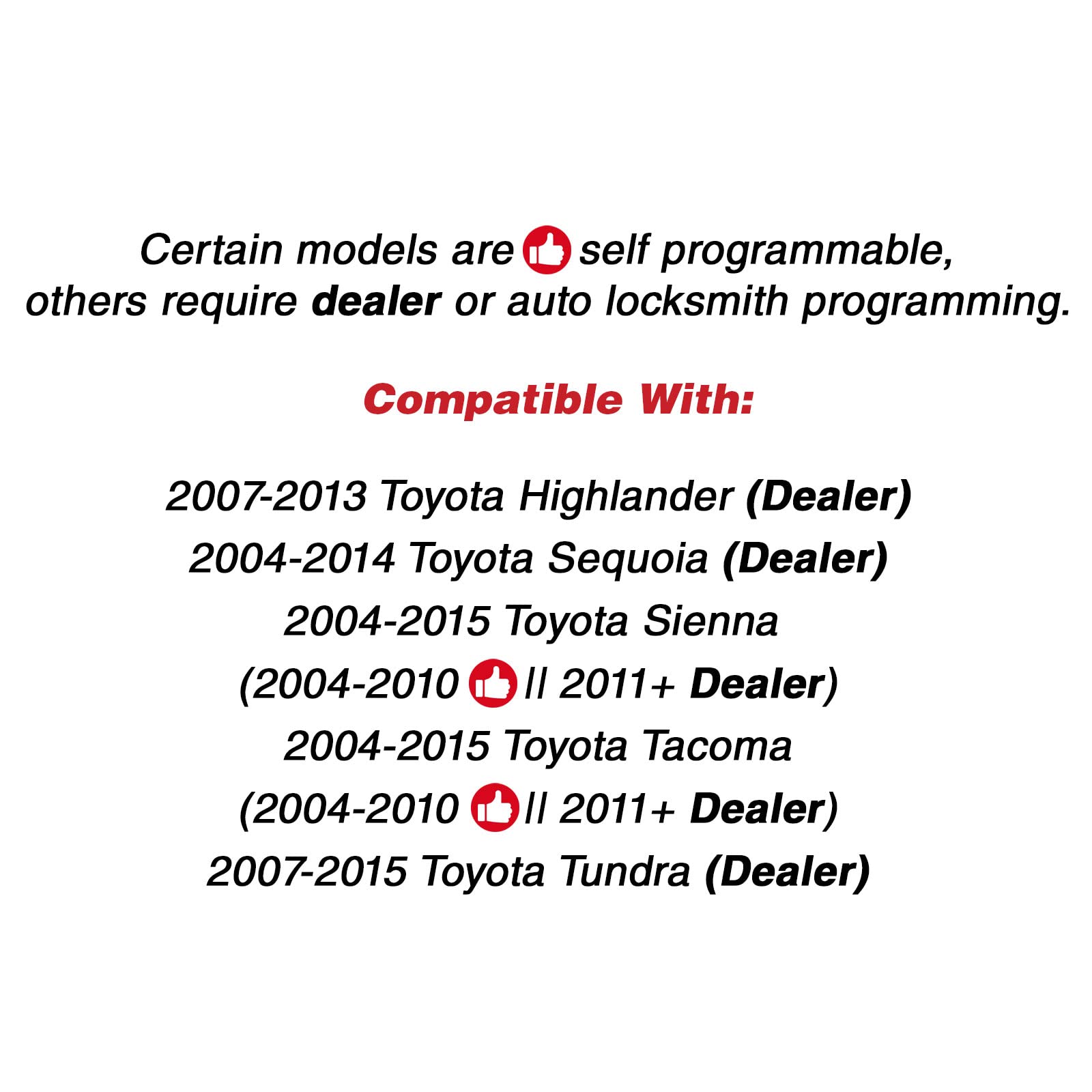 Keylessoption Remote Key Fob 3Btn For Toyota (Gq43Vt20T)