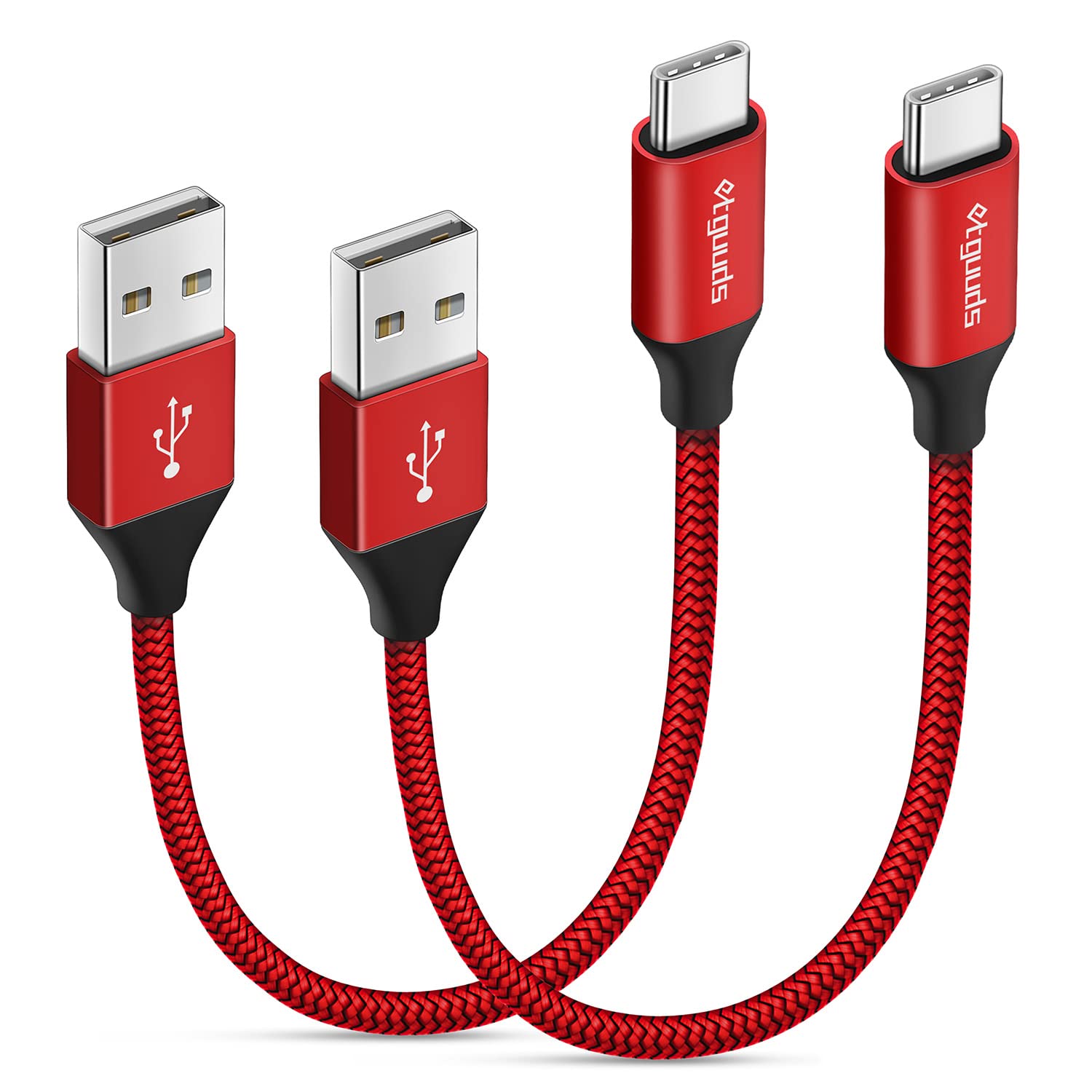 Etguuds 2 Pack 6 Inch/0.5Ft Usb C Cable 3A Fast Charge, Short Usb A To Type C Charger Cord Braided For Samsung Galaxy A10E A15 A