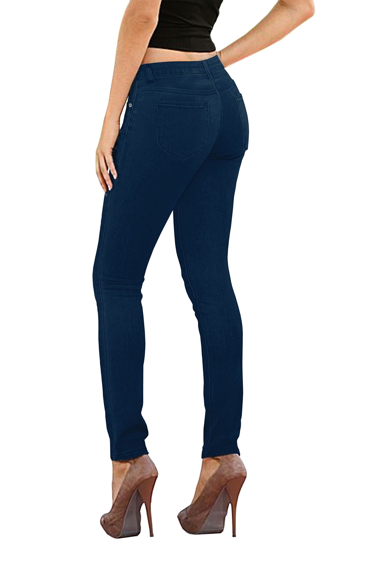 Womens Skinny Fit Stretch Twill Pant P26130Sk Indigo 9