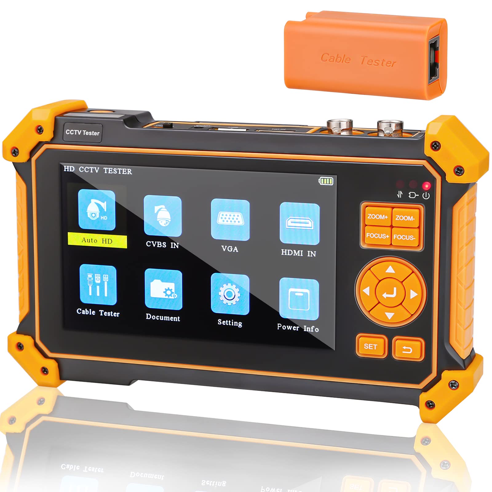 Wsdcam 5 Inch Tft Lcd Screen Cctv Camera Tester Monitor Support 4K 8Mp Cvi Tvi Ahd Sdi Cvbs Analog Camera, Support Hdmi In Vga I