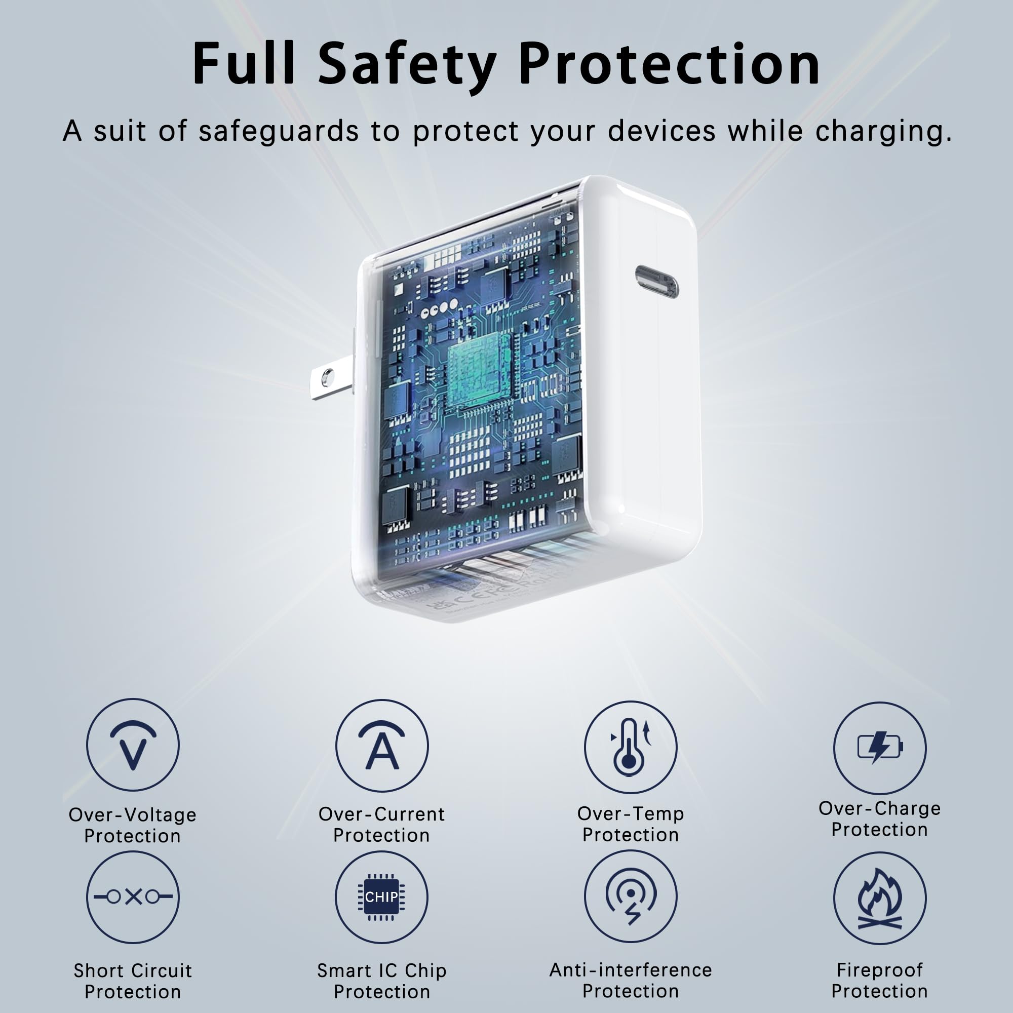 Mac Book Pro Charger - 100W Usb C Charger Compatible With Macbook Pro 16, 15, 14, 13 Inch, Macbook Air M1 M2 M3 M4, Ipad Pro/Air