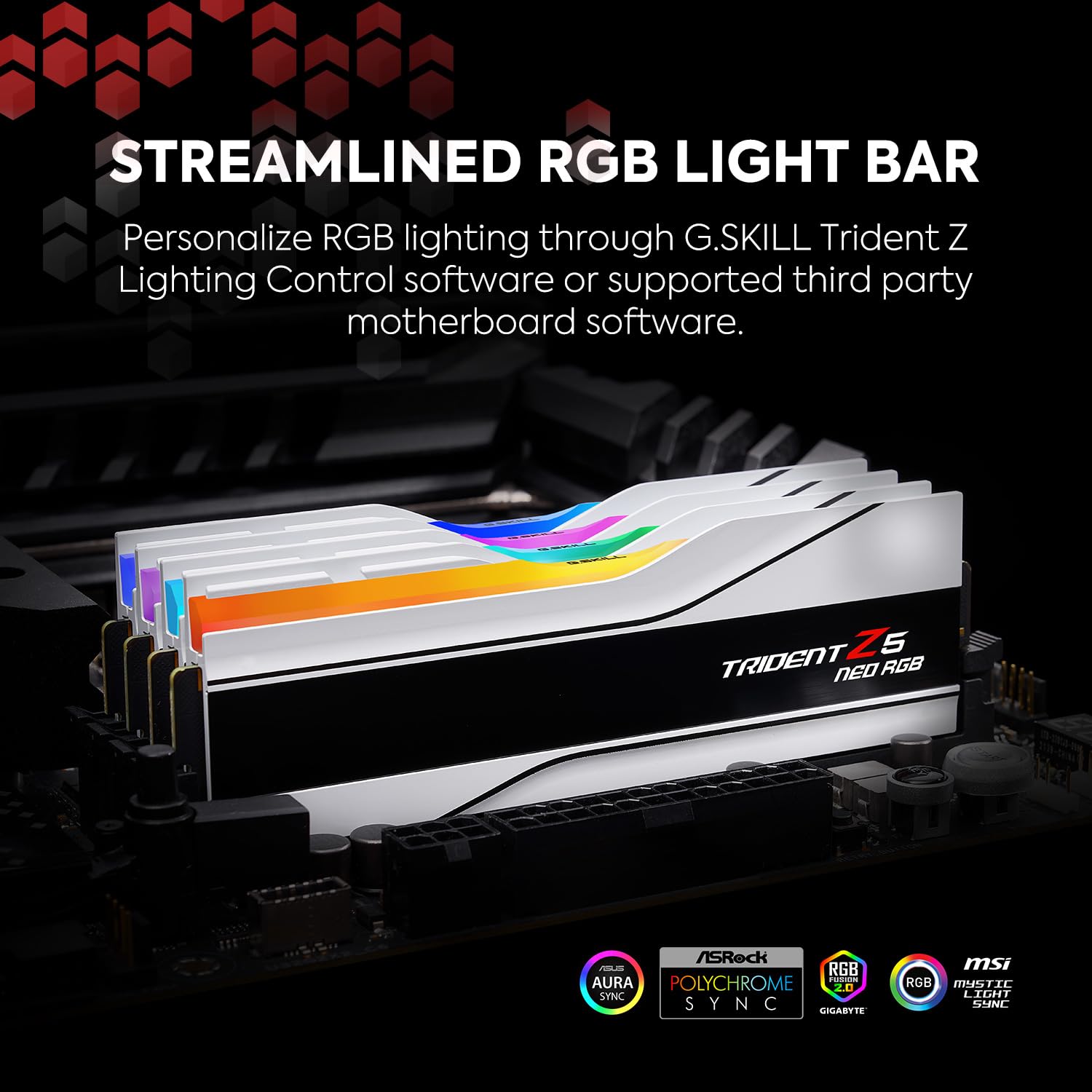 G.Skill Trident Z5 Neo Rgb Series (Amd Expo) Ddr5 Ram 32Gb (2X16Gb) 6000Mt/S Cl28-36-36-96 1.40V Desktop Computer Memory Udimm -