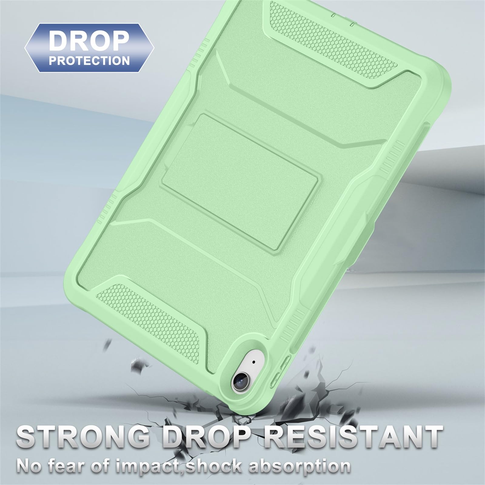 Soke Case For Ipad 10Th Generation 10.9 Inch 2022, With Built In Screen Protector And Kickstand, Rugged Full Body Protective Cov