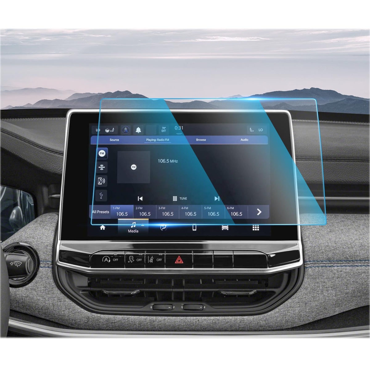 Cdefg For Jeep Compass 2022 2023 2024 2025 Screen Protector Touchscreen Cover For Compass Accessories Altitude Limited Latitude Lux Trailhawk High Altitude 10.1' Tempered Glass