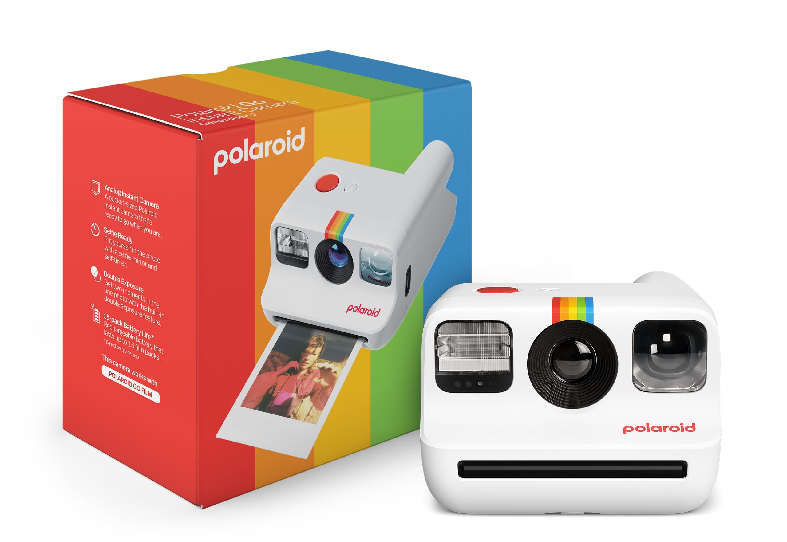Polaroid Go Generation 2 - Mini Instant Film Camera - White (9097) - Only Compatible With Go Film