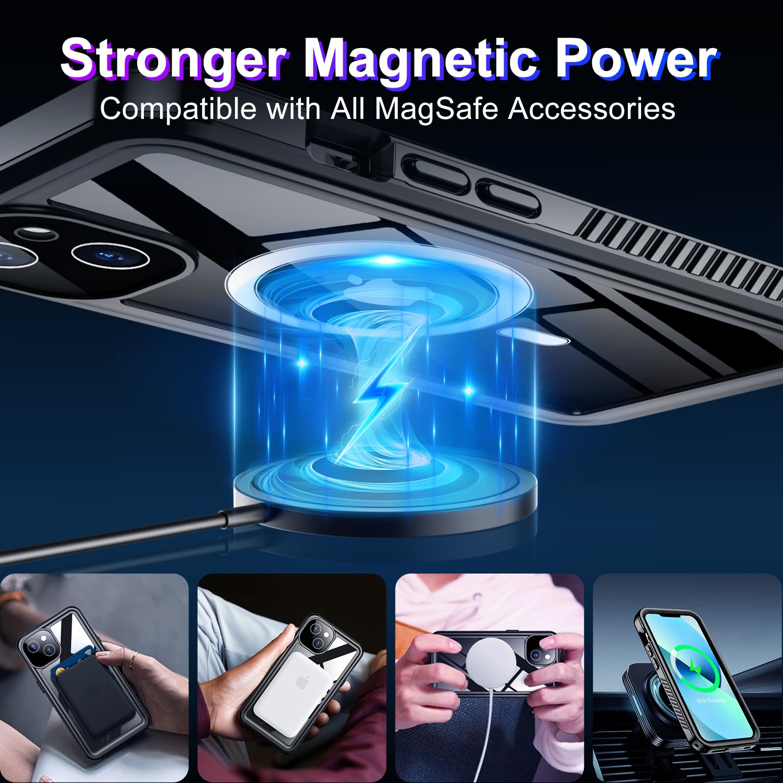 Red2Fire 2024 New Designed For Iphone 13 Case Waterproof,[Compatible With Magsafe][Built In Camera & Screen Protector][Full Body