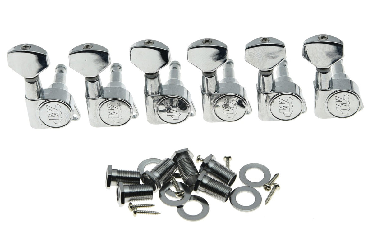 Wilkinson 6 Inline Chrome E Z Post Guitar Tuners Ez Post Guitar Tuning Keys Pegs Guitar Machine Heads For Strat Tele