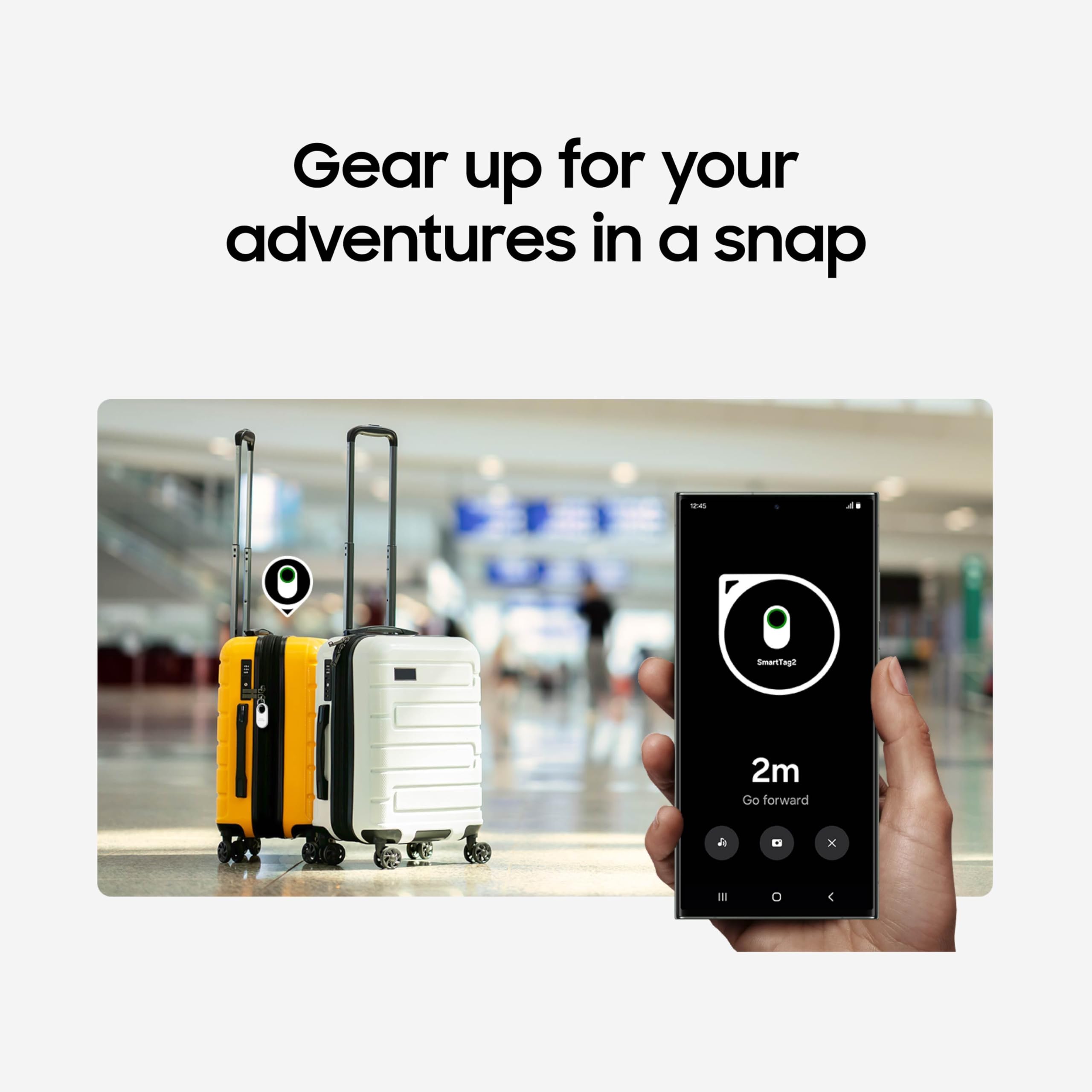 Samsung Galaxy Smarttag2, Bluetooth Tracker, Smart Tag Tracking Device, Item Finder For Keys, Wallet, Luggage, Pets, Use W/ Phon