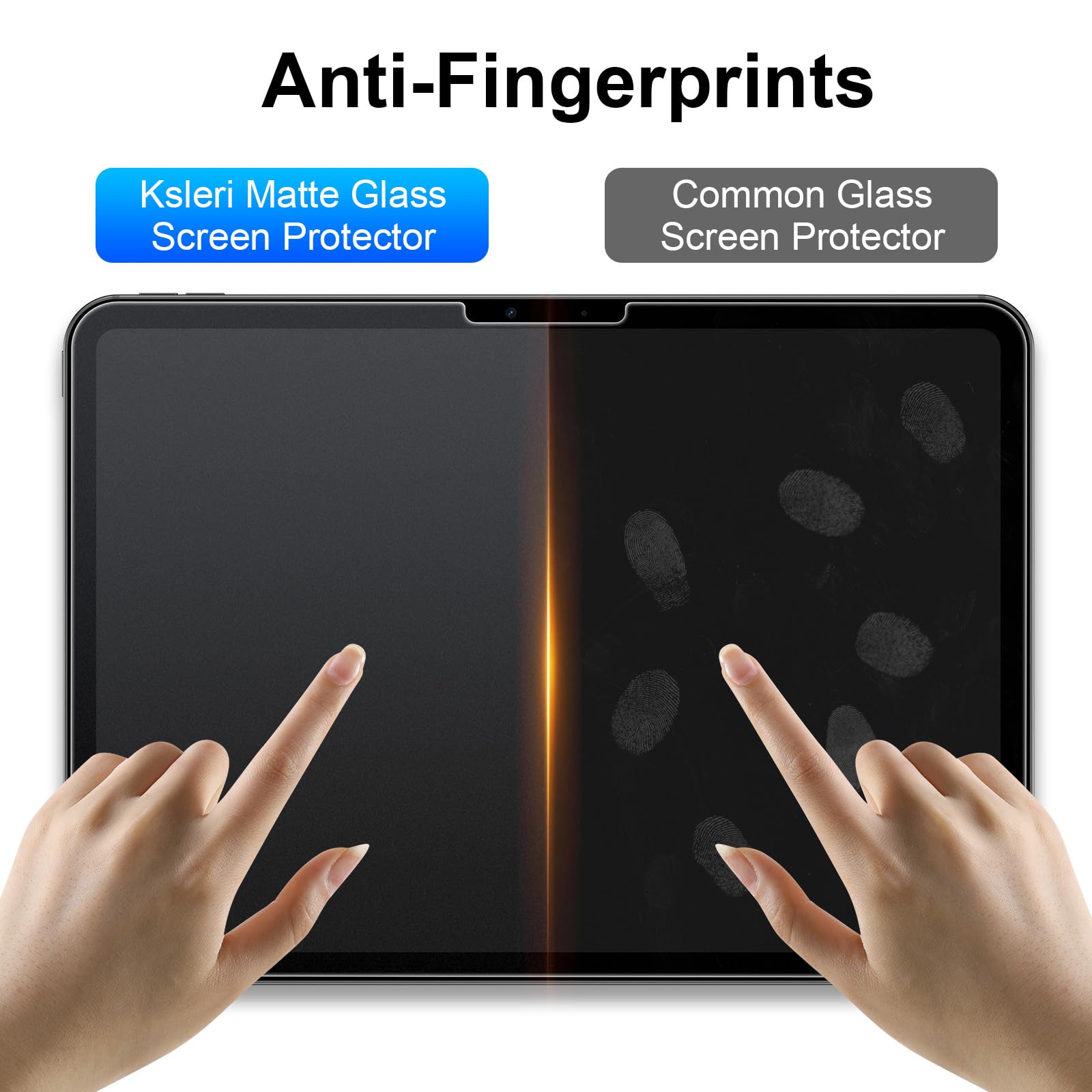 Ksleri 2 Pack For Ipad Pro 11 Inch M4 2024 5Th Generation Matte Glass Screen Protector (Not Privacy) Anti Glare Anti Fingerprint