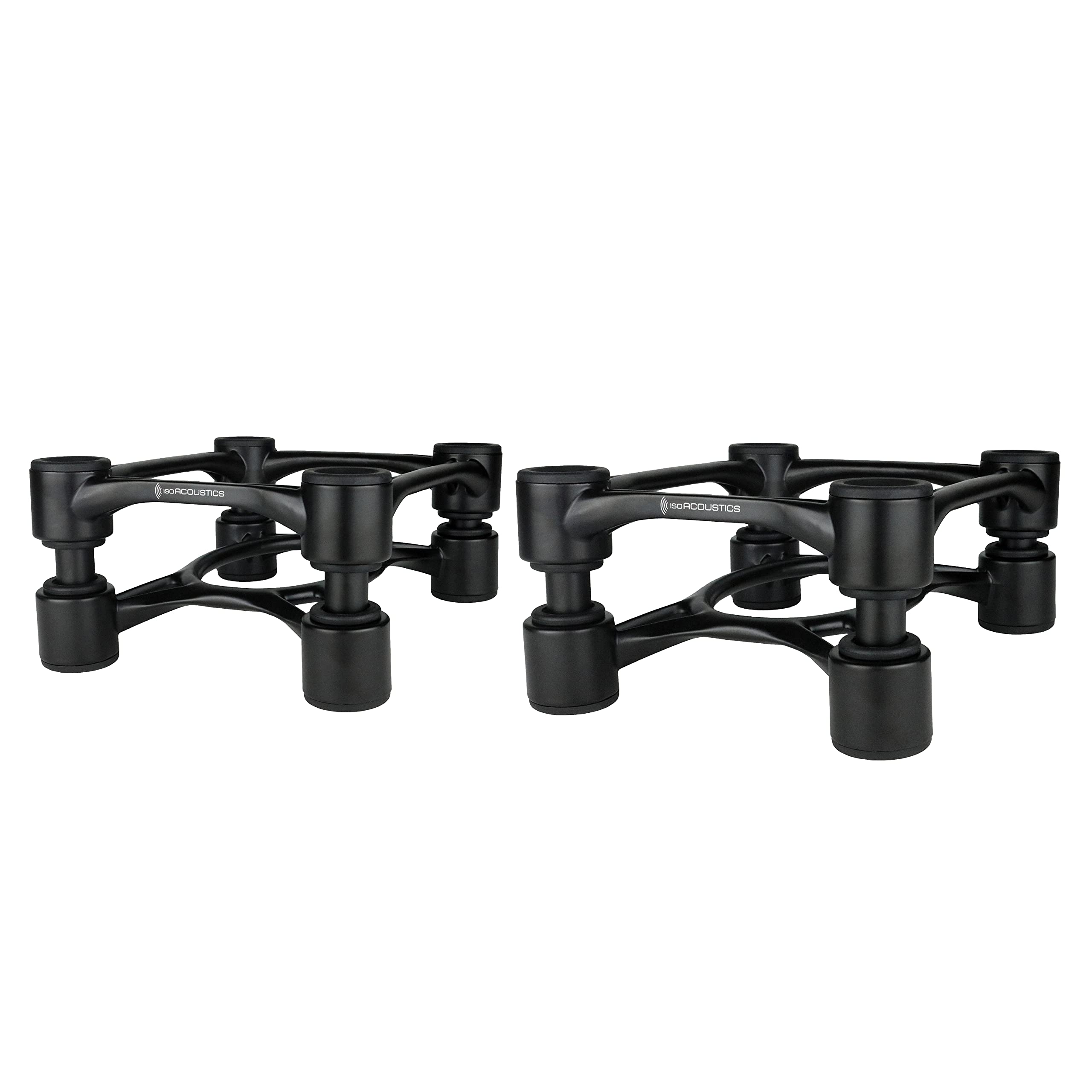 IsoAcoustics Aperta Series Isolation Speaker Stands with Tilt Adjustment: Aperta (6.1 x 7.5) Black Pair