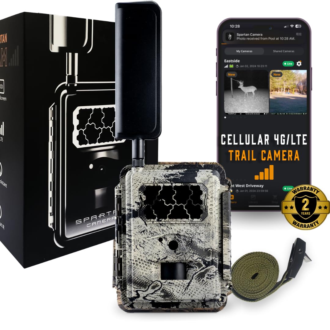 Spartan Gocam 4G Lte Trail Camera, Verizon Certified, Remotely Update Camera Settings, Fully Configurable Via App, Hd Video, Hd