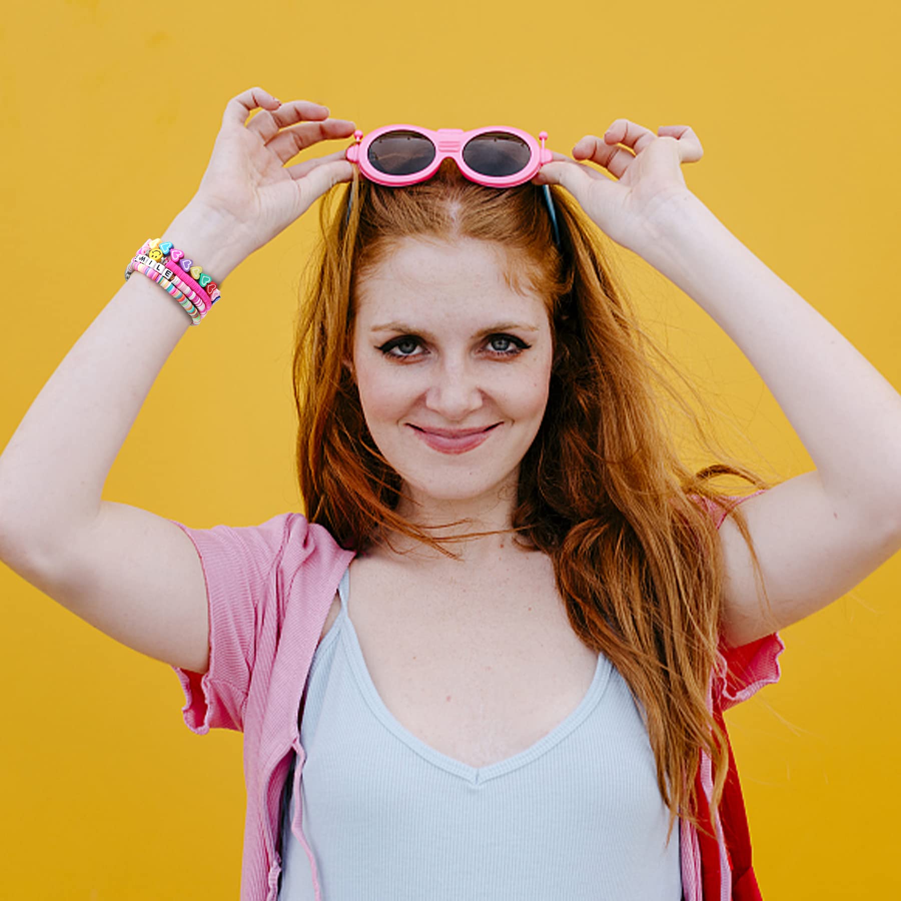 Jr.Dm Beaded Bracelet Compatible With Apple Watch 42Mm 44Mm 45Mm 46Mm For Women, Cute Fashion Preppy Stack Handmade Elastic Watc