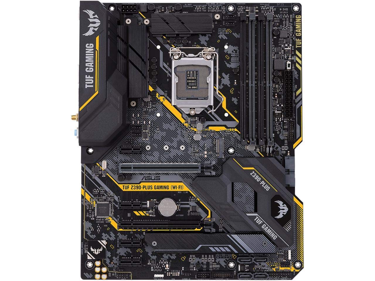 ASUS TUF Z390-Plus Gaming (Wi-Fi) LGA1151 (Intel 8th and 9th Gen) DDR4 DP HDMI M.2 Z390 ATX Motherboard 802.11ac Wi-Fi USB 3.1 G