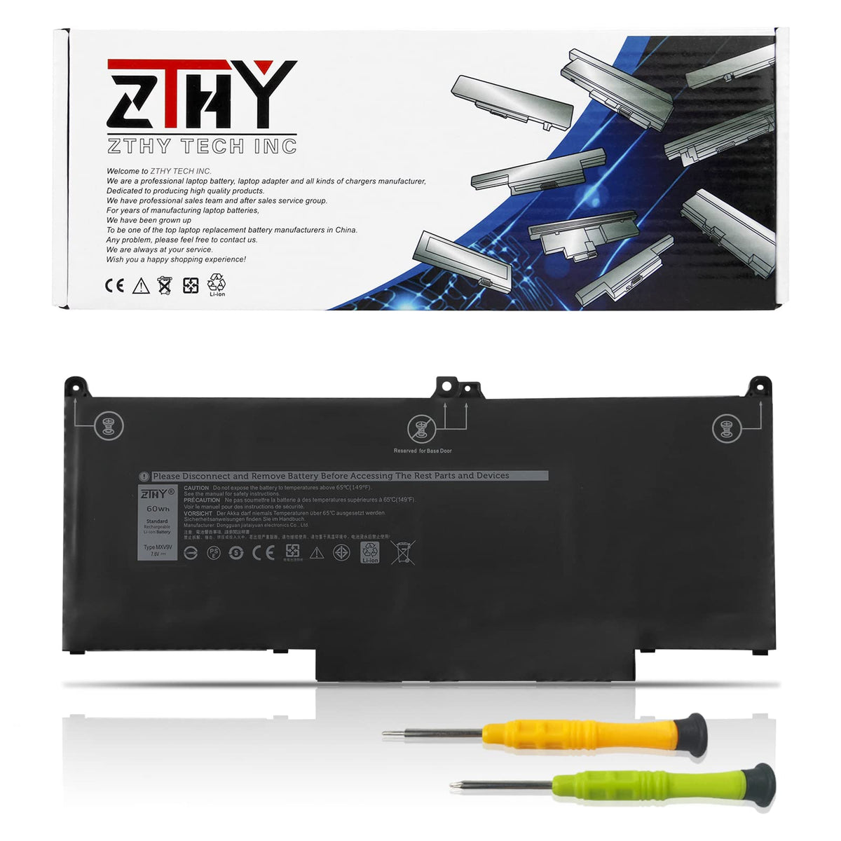Zthy Mxv9V Laptop Battery Replacement For Dell Latitude 5300 5310 7300 7400, Latitude 53005310 2 In 1, Inspiron 73007306 2 In 1