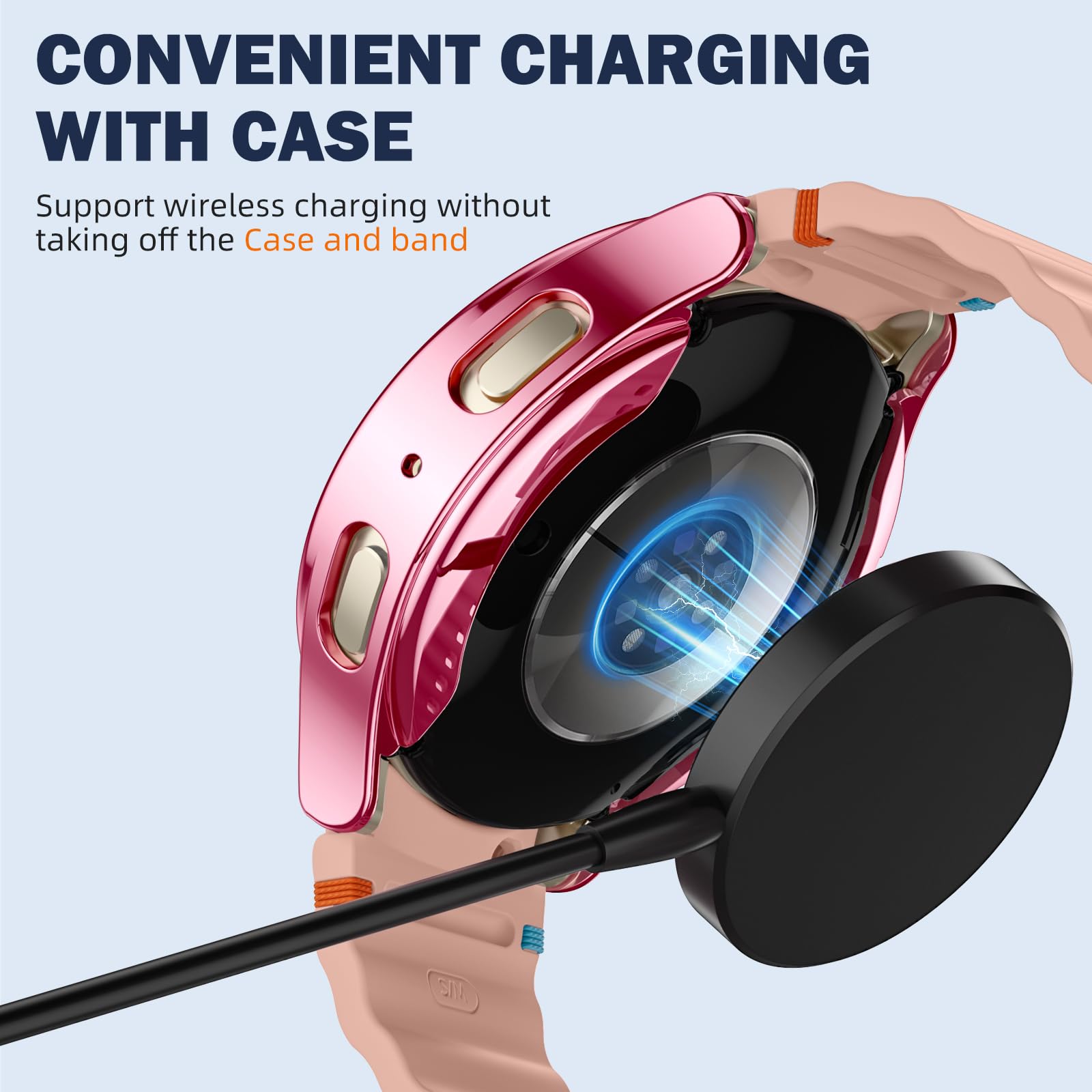 Geak 3 Pack Cover Compatible With Samsung Galaxy Watch 7 Case 40Mm, Soft Hd High Sensitivity Screen Protector With Tpu All Aroun